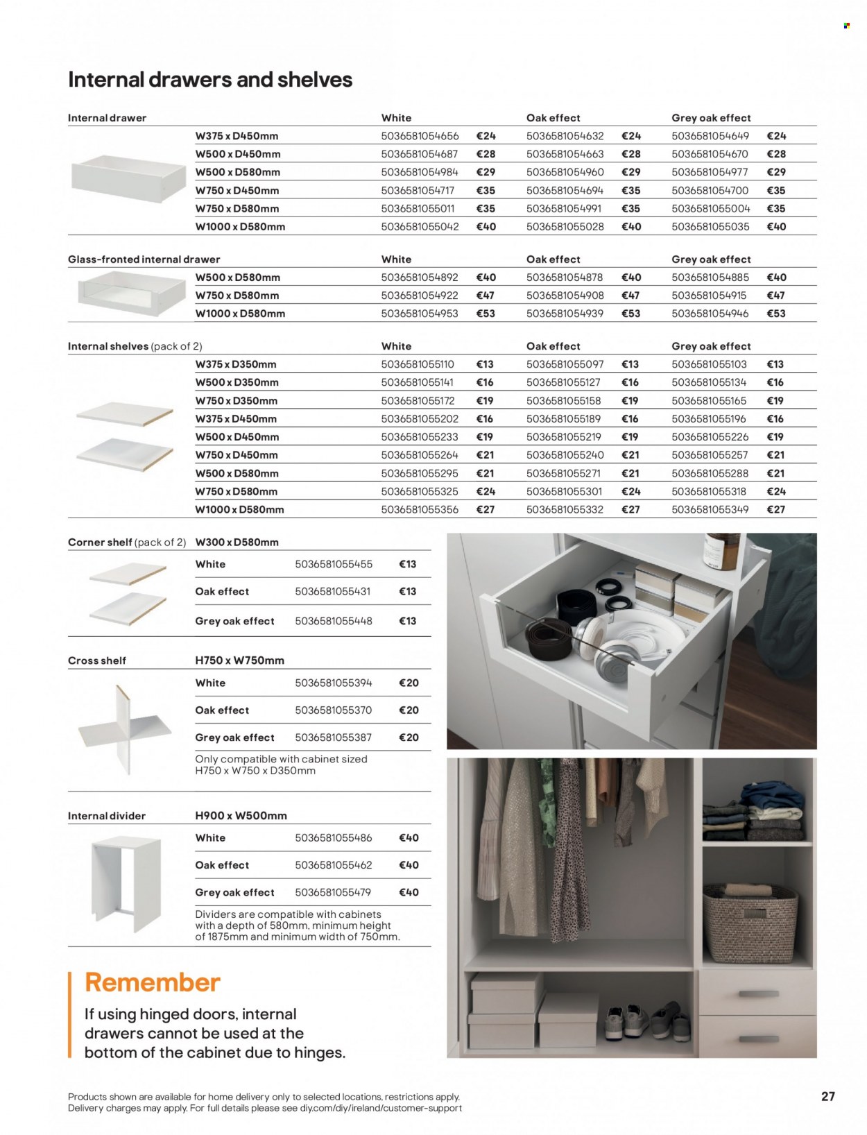 thumbnail - B&Q offer  - Sales products - cabinet, corner shelf. Page 27.