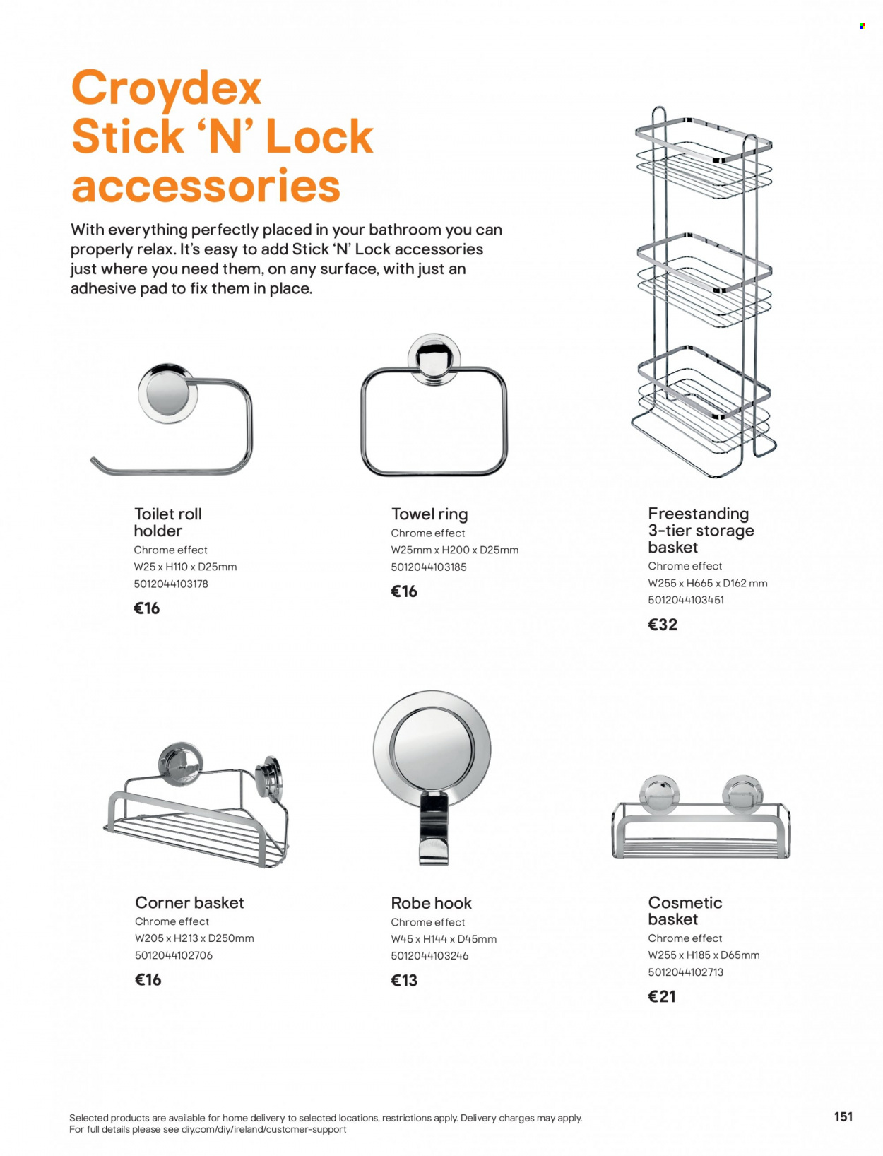 thumbnail - B&Q offer  - Sales products - toilet roll holder, holder, hook, towel. Page 151.