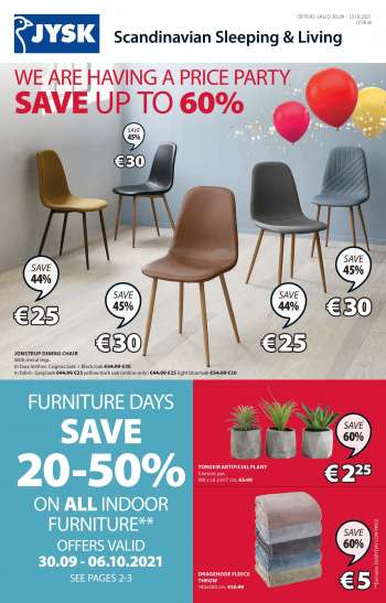JYSK offer  - 30.9.2021 - 13.10.2021.
