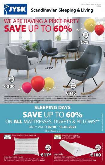 JYSK offer  - 7.10.2021 - 20.10.2021.