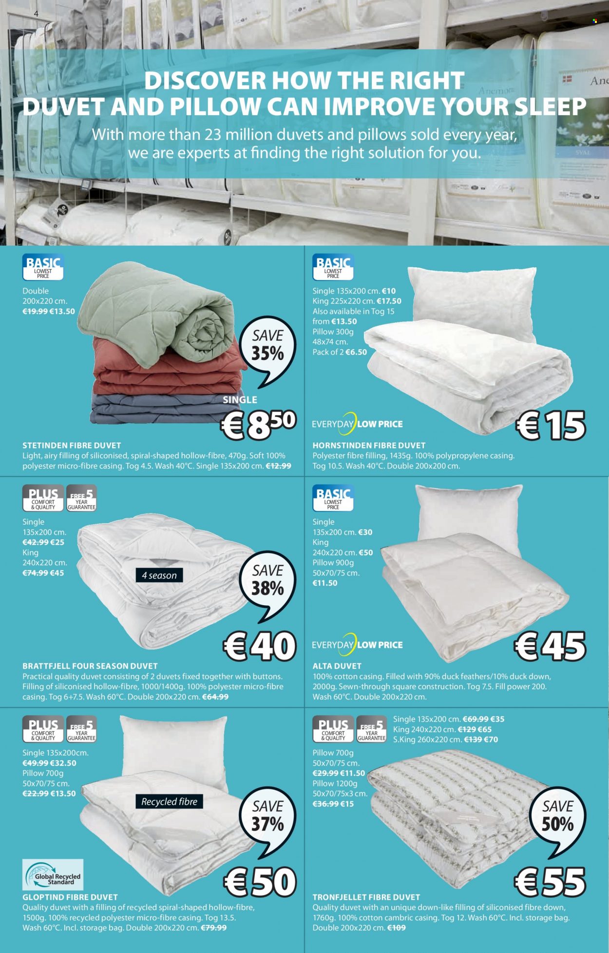 thumbnail - JYSK offer  - 07.10.2021 - 20.10.2021 - Sales products - duvet. Page 4.