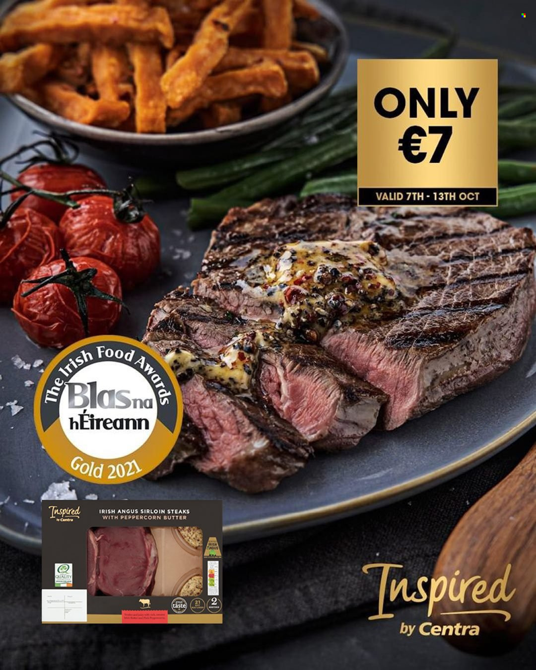 thumbnail - Centra offer  - 07.10.2021 - 13.10.2021 - Sales products - butter, steak, sirloin steak. Page 2.