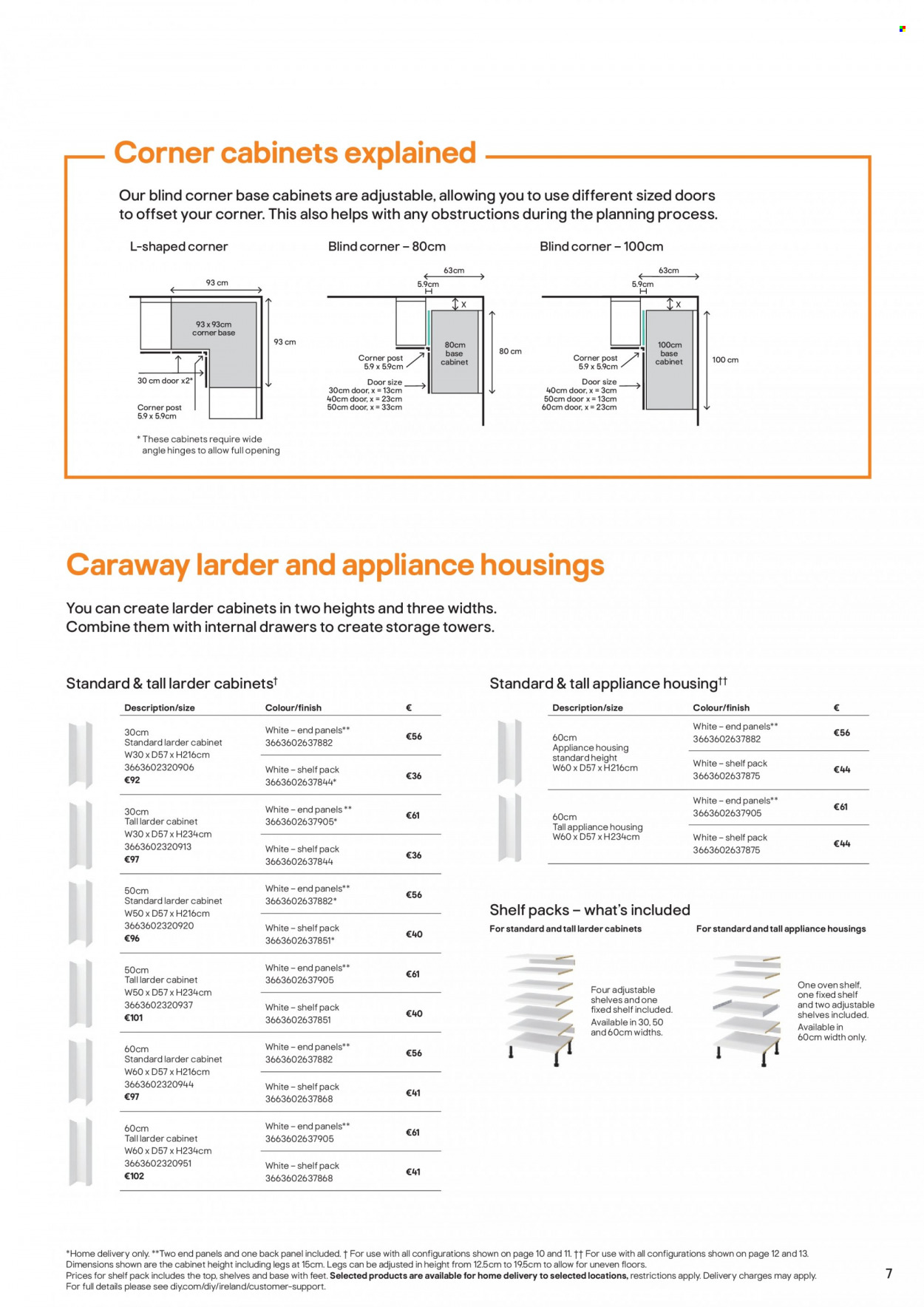 thumbnail - B&Q offer  - Sales products - cabinet, corner cabinet, wall cabinet. Page 7.