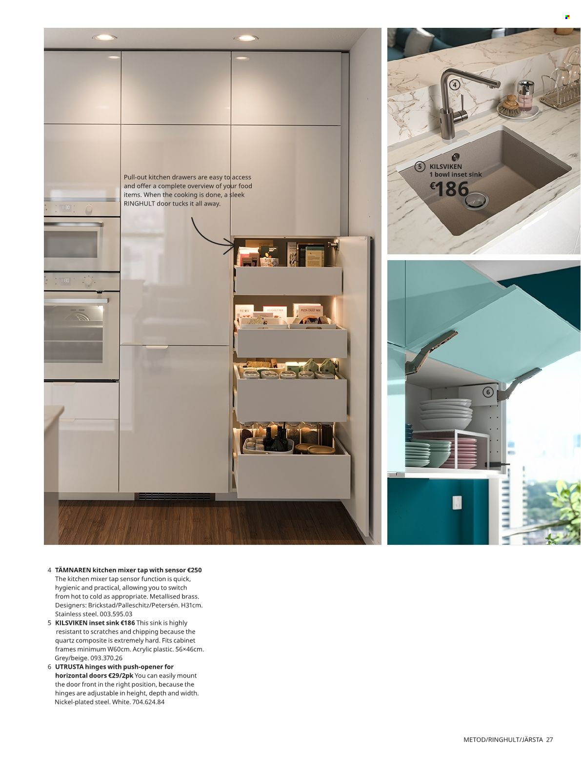 thumbnail - IKEA offer  - Sales products - cabinet, Metod, sink, kitchen mixer, switch, bowl, mixer tap. Page 27.