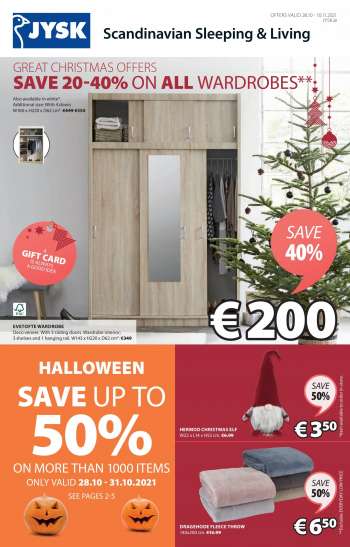 JYSK offer  - 28.10.2021 - 10.11.2021.