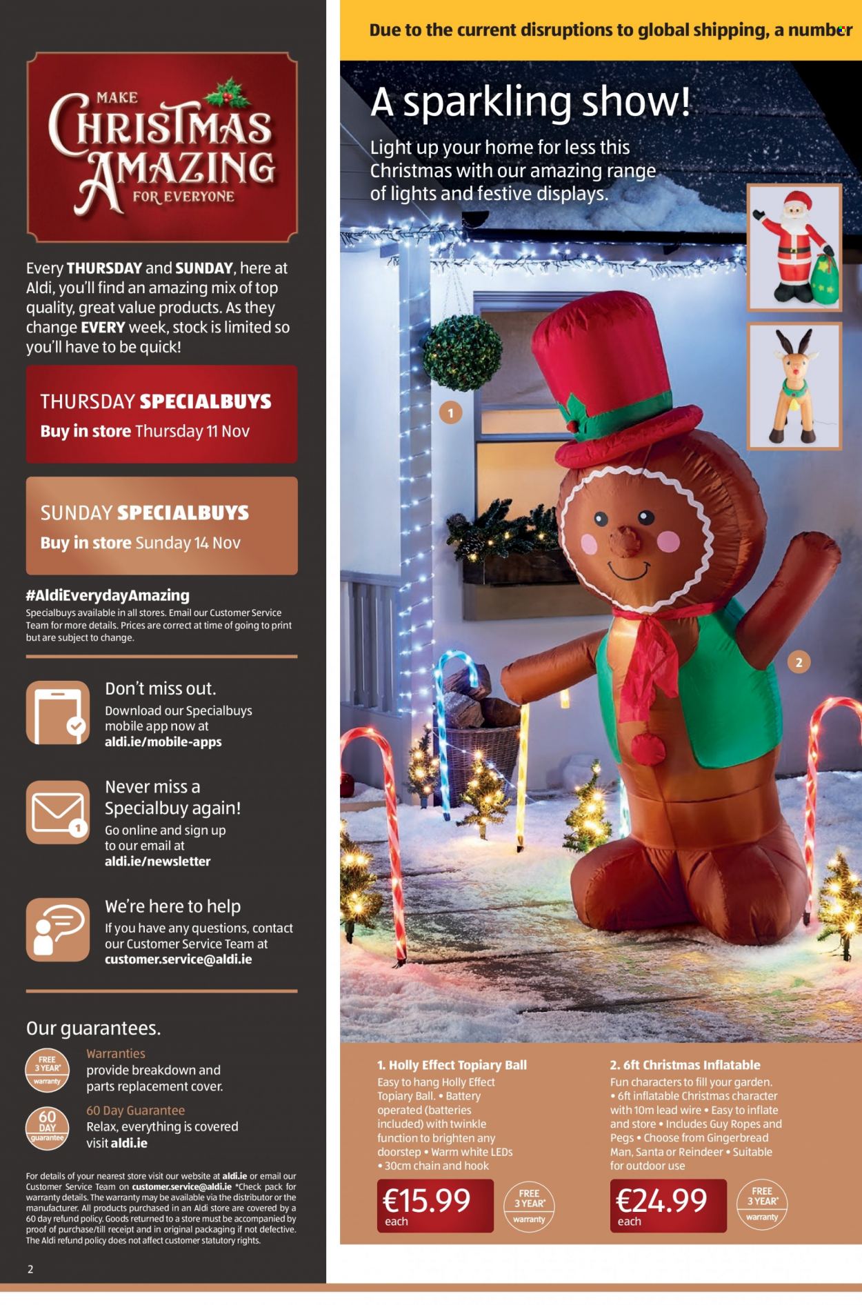 thumbnail - Aldi offer  - 11.11.2021 - 17.11.2021 - Sales products - gingerbread, Santa, reindeer. Page 2.