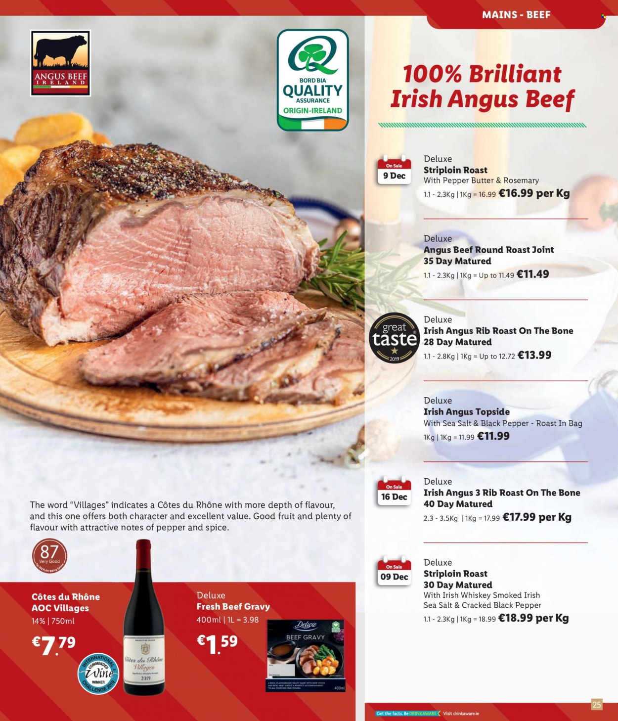 thumbnail - Lidl offer  - Sales products - beef gravy, rosemary, black pepper, spice, whiskey, whisky, beef meat, Plenty. Page 25.