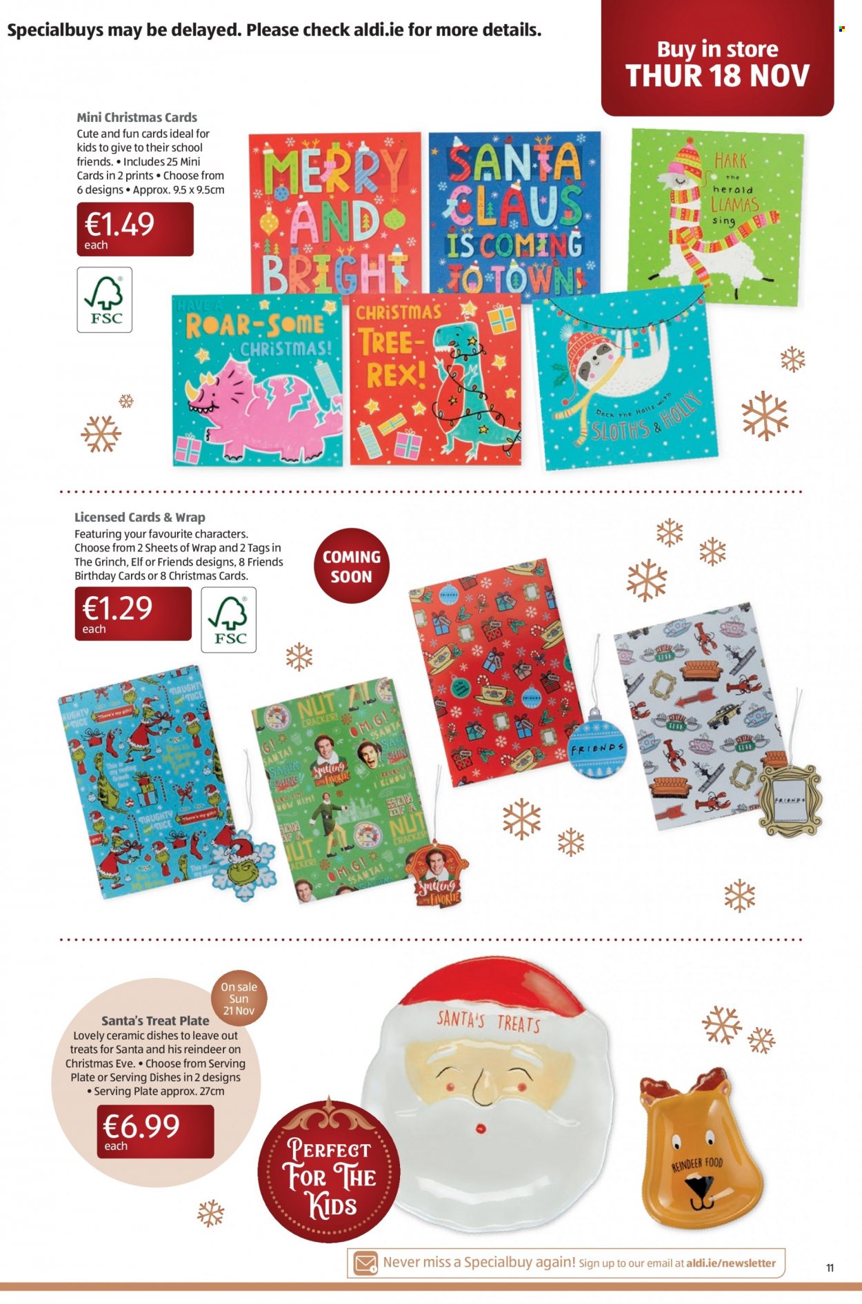 thumbnail - Aldi offer  - 18.11.2021 - 24.11.2021 - Sales products - Santa, Elf, reindeer. Page 11.
