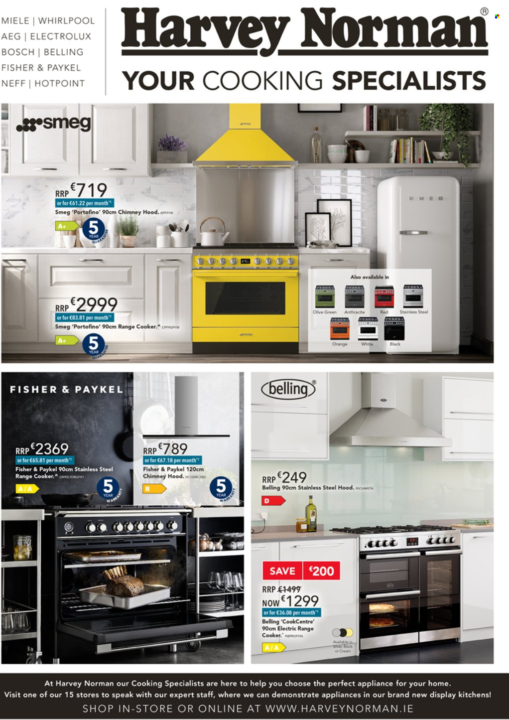 thumbnail - Harvey Norman offer  - 08.11.2021 - 23.12.2021 - Sales products - AEG, Bosch, Electrolux, Miele, Smeg, Whirlpool, Hotpoint, electric range. Page 1.