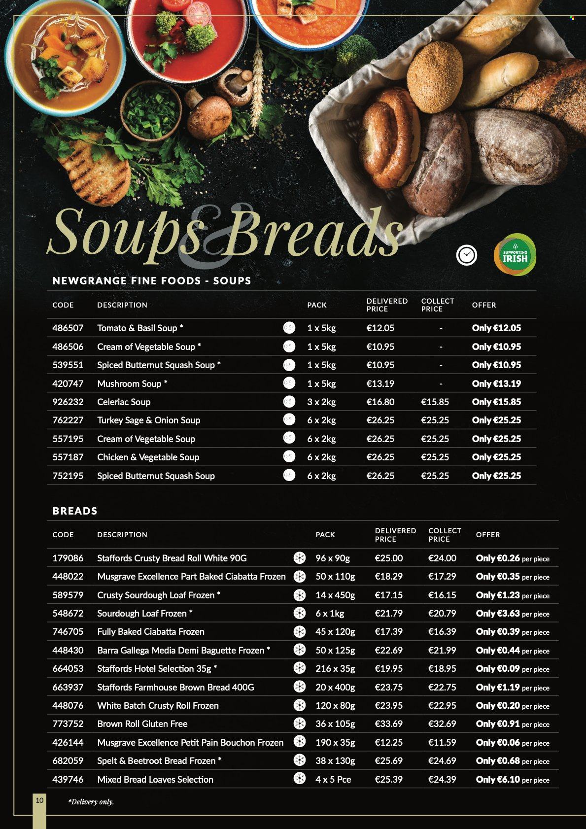 thumbnail - MUSGRAVE Market Place offer  - 14.11.2021 - 08.01.2022 - Sales products - baguette, bread, ciabatta, brown bread, butternut squash, beetroot, mushroom soup, vegetable soup, onion soup, soup. Page 10.