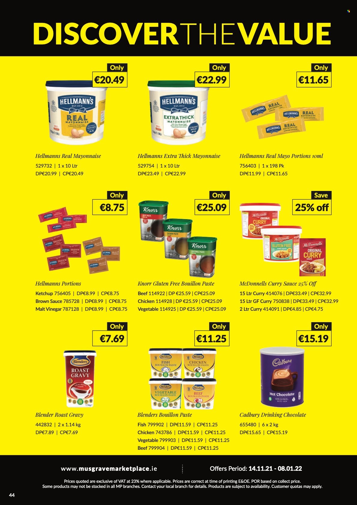 MUSGRAVE Market Place offer - 14.11.2021 - 08.01.2022. Page 44