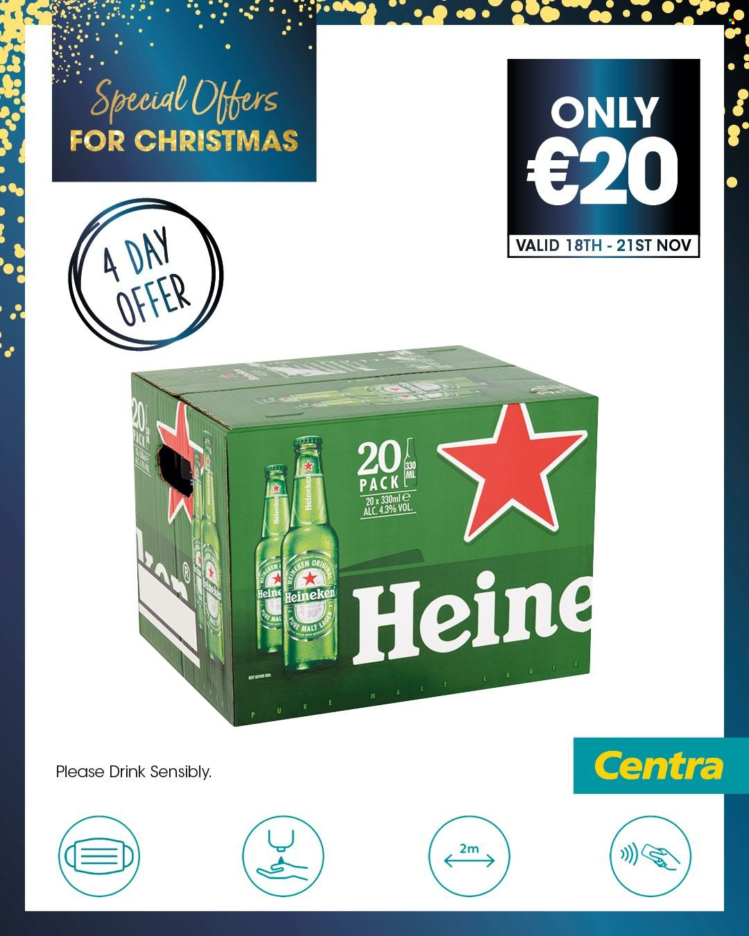 thumbnail - Centra offer  - 18.11.2021 - 21.11.2021 - Sales products - malt, beer, Heineken. Page 1.