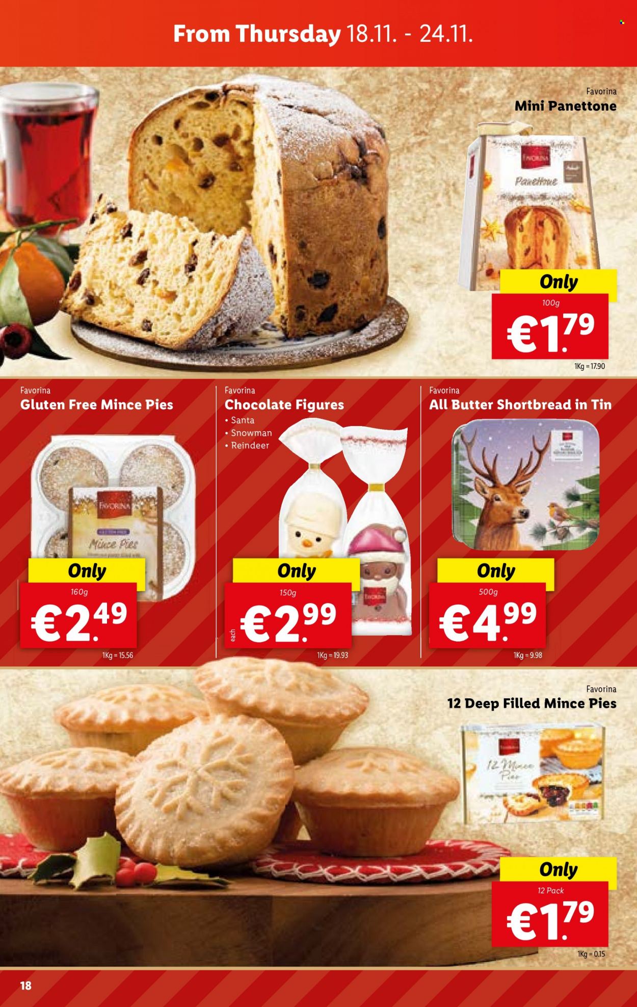 thumbnail - Lidl offer  - 25.11.2021 - 01.12.2021 - Sales products - reindeer, panettone, chocolate, Santa. Page 18.