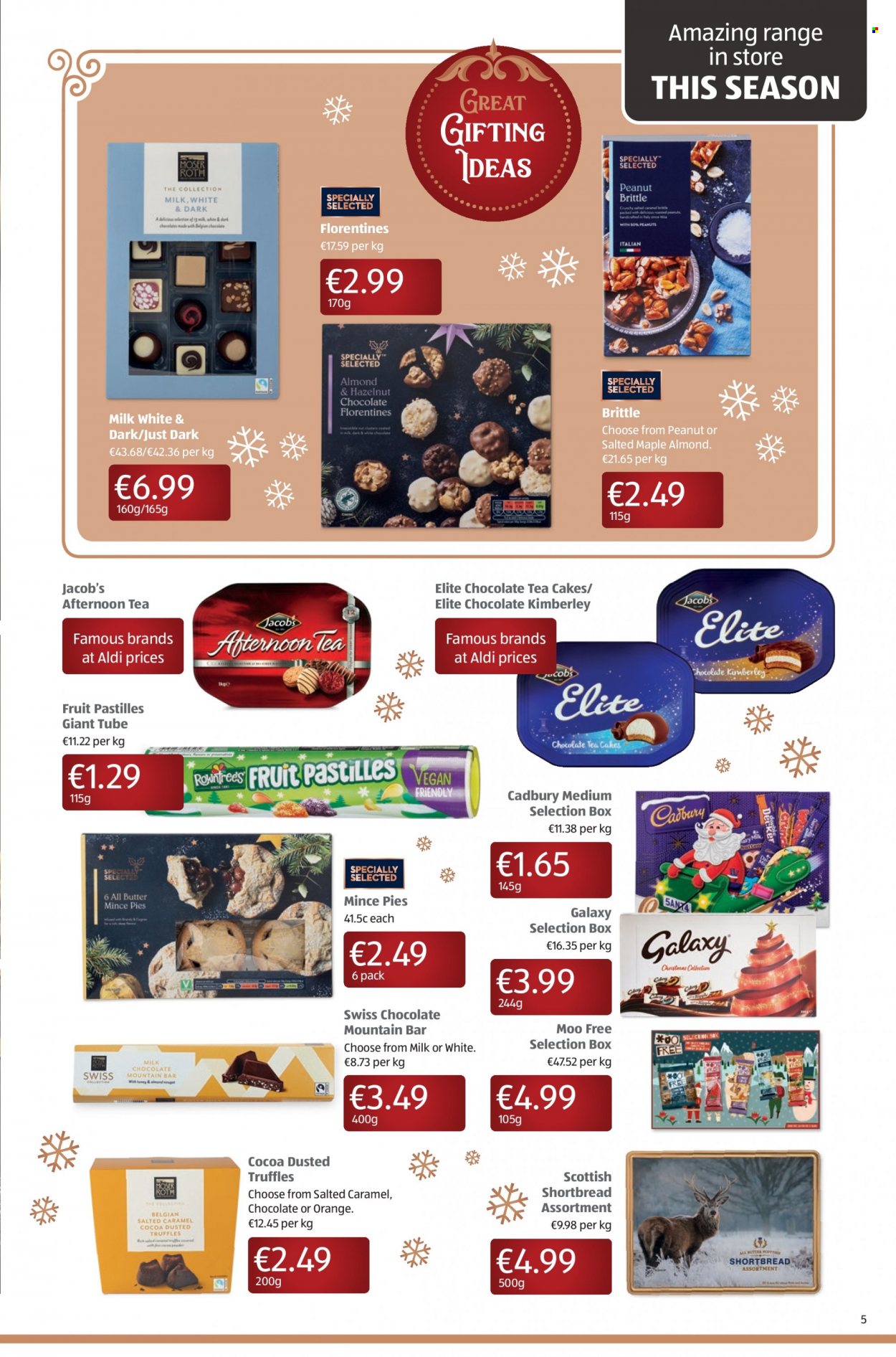 thumbnail - Aldi offer  - 25.11.2021 - 01.12.2021 - Sales products - cake, oranges, chocolate, truffles, Cadbury, pastilles, tea. Page 7.