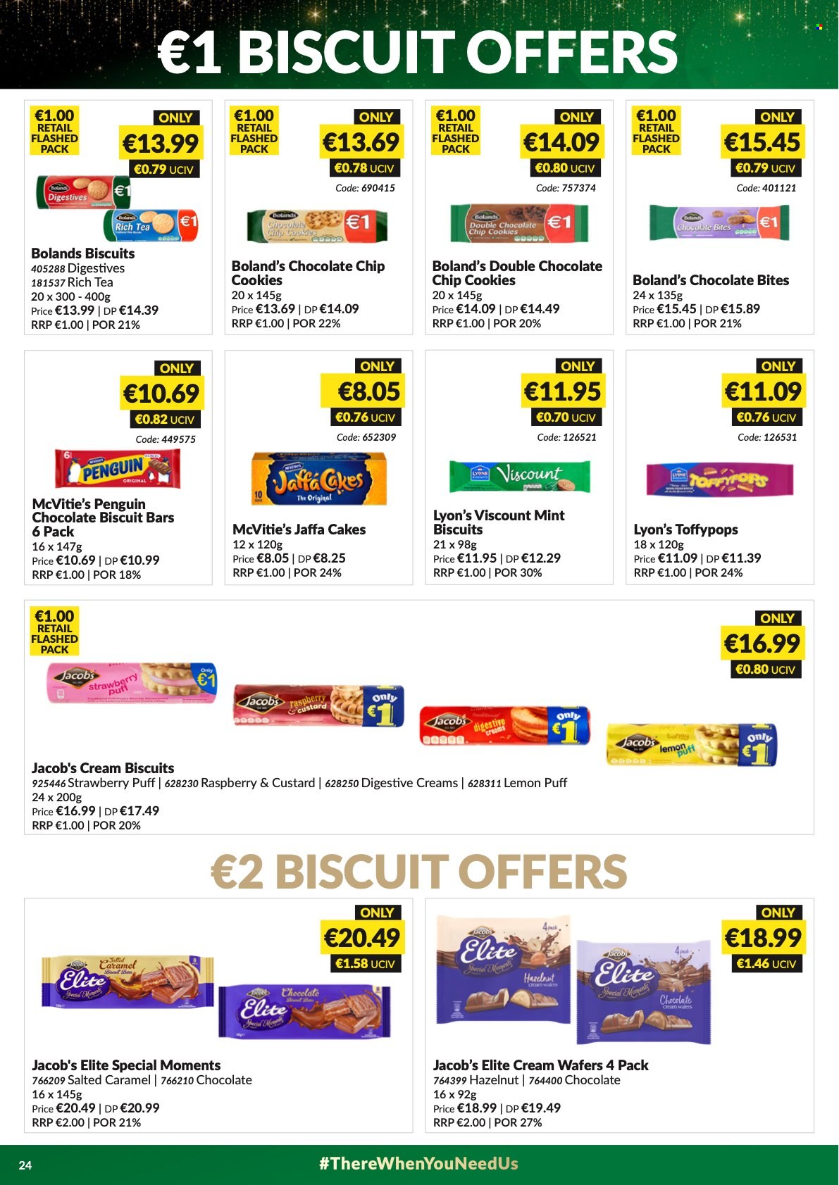 thumbnail - MUSGRAVE Market Place offer  - 21.11.2021 - 25.12.2021 - Sales products - cake, cookies, wafers, biscuit, Digestive, tea, Jacobs, Moments. Page 24.