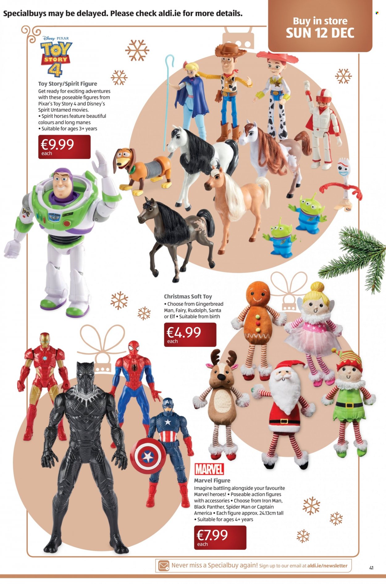 thumbnail - Aldi offer  - 07.12.2021 - 13.12.2021 - Sales products - gingerbread, Disney, Santa, Fairy, Elf, toys. Page 41.