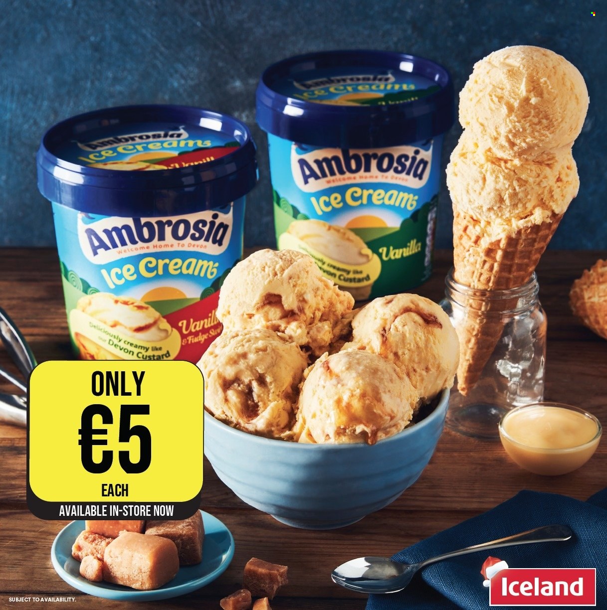 Iceland offer  - Sales products - custard, ice cream. Page 1.