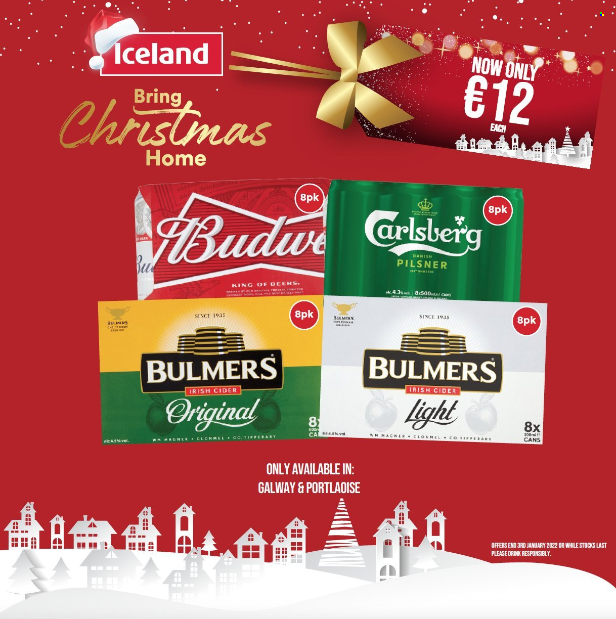 thumbnail - Iceland offer  - 19.12.2021 - 03.01.2022 - Sales products - rice, cider, Bulmers. Page 1.