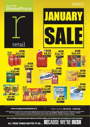 MUSGRAVE Market Place offer  - 26.12.2021 - 15.1.2022.