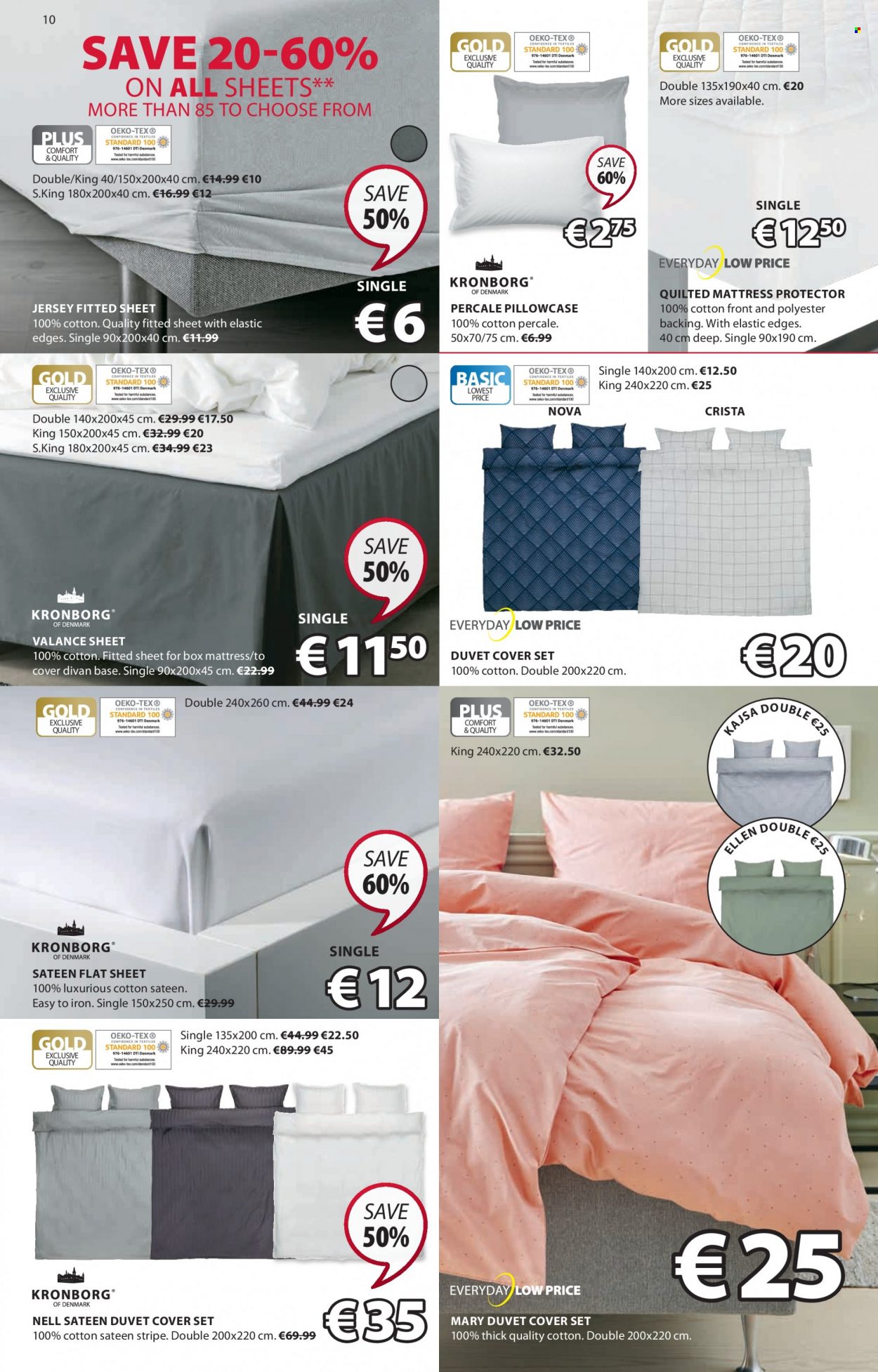 thumbnail - JYSK offer  - 06.01.2022 - 19.01.2022 - Sales products - mattress, mattress protector, duvet, pillowcase, quilt cover set. Page 10.