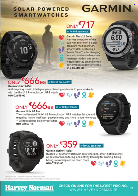 thumbnail - Harvey Norman offer  - 06.05.2022 - 31.05.2022 - Sales products - Garmin, smart watch, lens. Page 13.