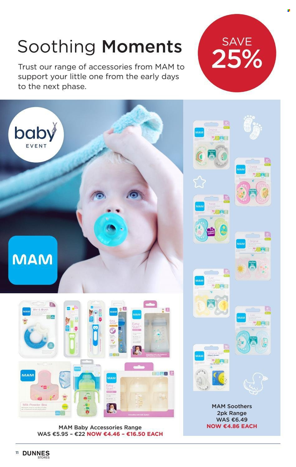 thumbnail - Dunnes Stores offer  - 04.01.2022 - 31.01.2022 - Sales products - milk, milk powder, soother, brush. Page 11.