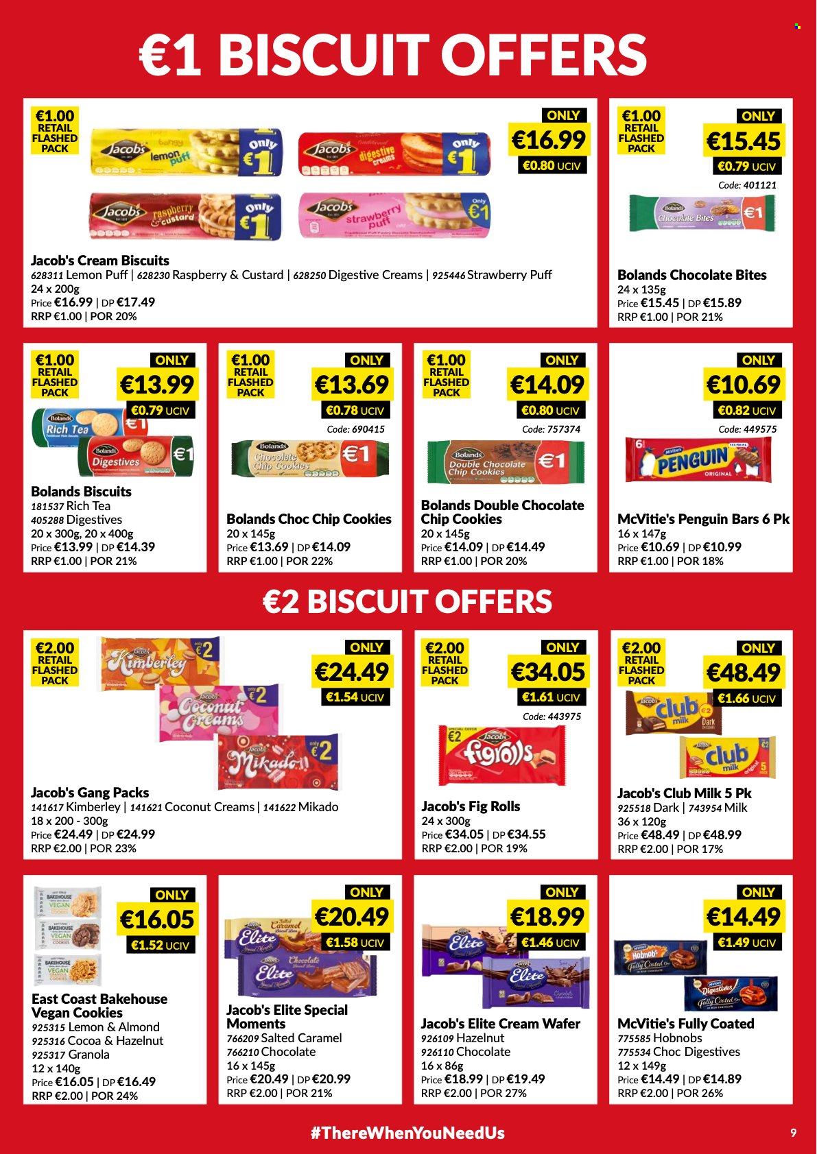thumbnail - MUSGRAVE Market Place offer  - 16.01.2022 - 12.02.2022 - Sales products - coconut, cookies, wafers, biscuit, club milk, Digestive, cocoa, granola, tea, Jacobs, Moments. Page 9.