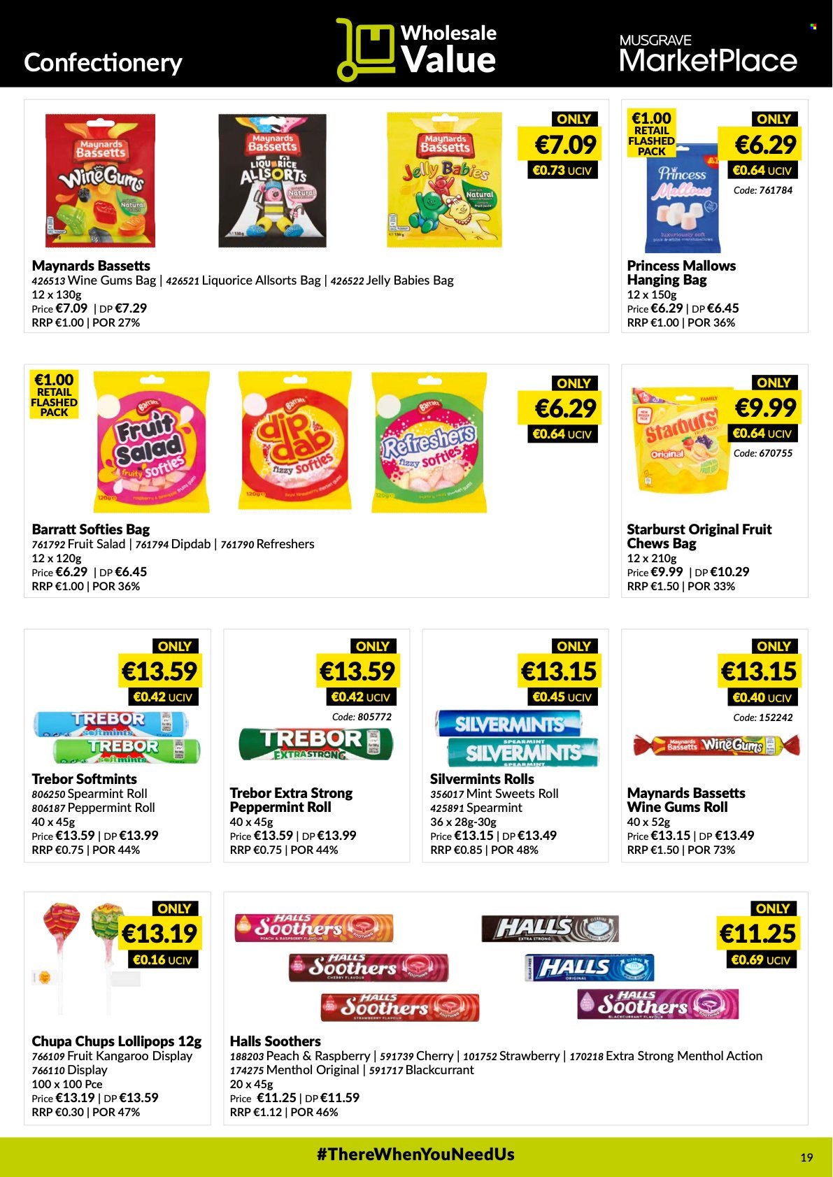 thumbnail - MUSGRAVE Market Place offer  - 16.01.2022 - 12.02.2022 - Sales products - salad, cherries, marshmallows, Halls, jelly, chewing gum, lollipop, Starburst, fruit salad, bag. Page 19.