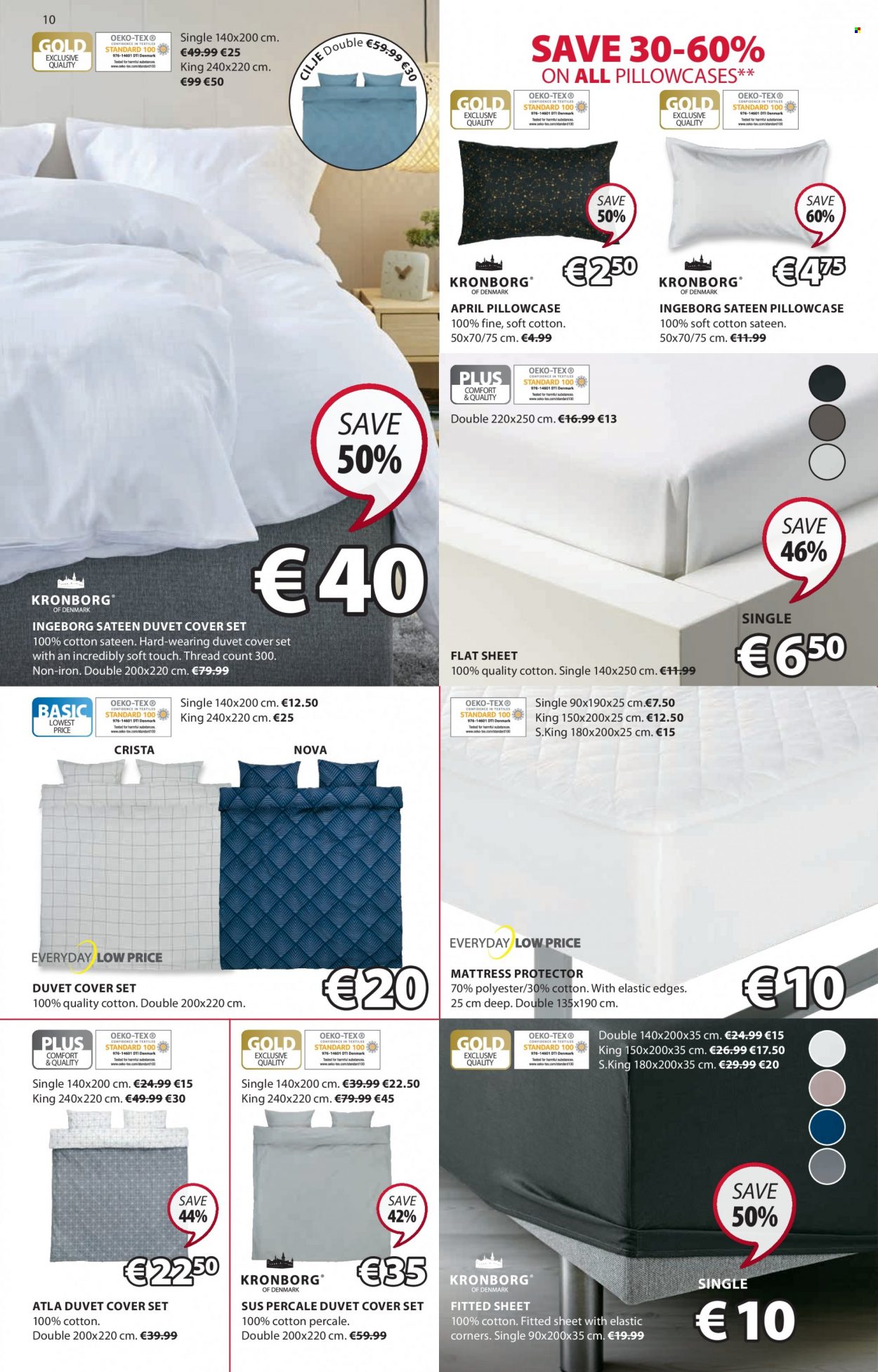 thumbnail - JYSK offer  - 20.01.2022 - 02.02.2022 - Sales products - mattress, mattress protector, duvet, pillowcase, quilt cover set. Page 10.
