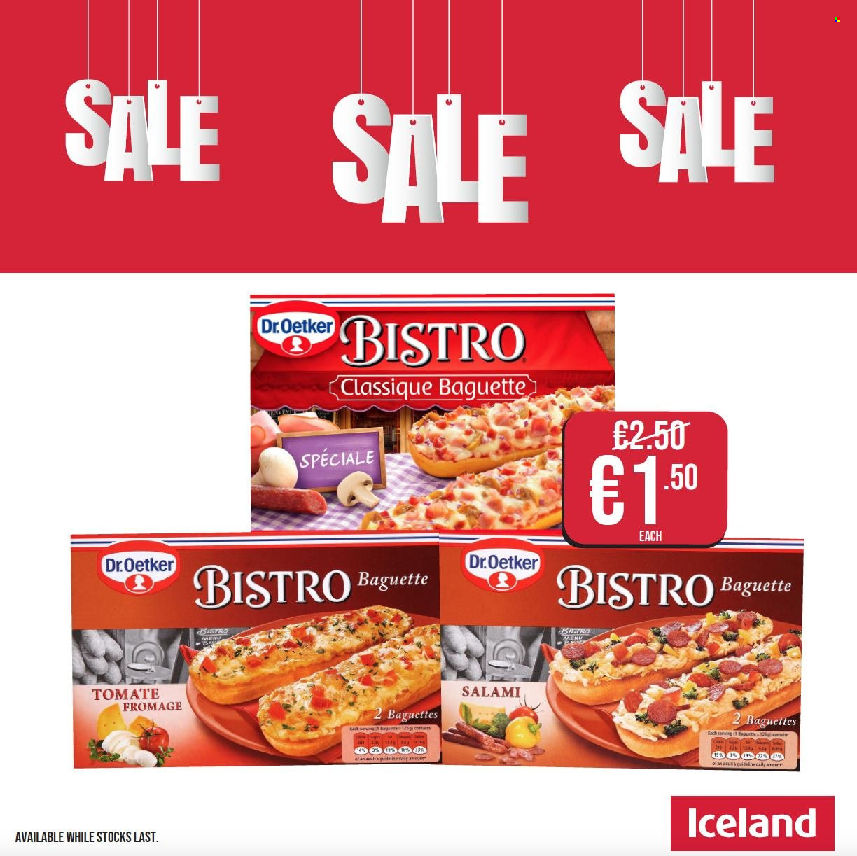 thumbnail - Iceland offer  - Sales products - baguette, salami, Dr. Oetker. Page 3.