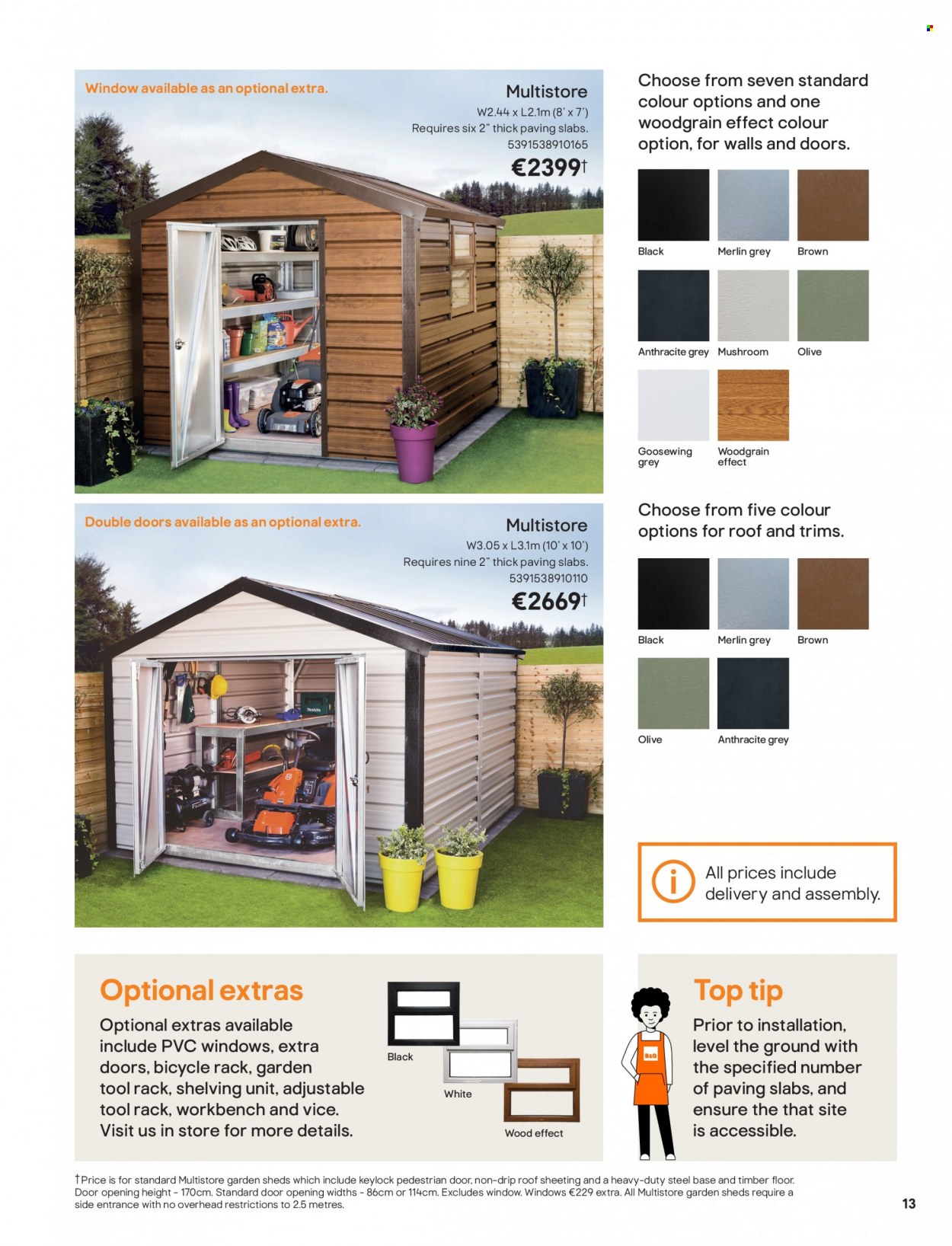 thumbnail - B&Q offer  - Sales products - work bench, shelves, shelf unit. Page 13.