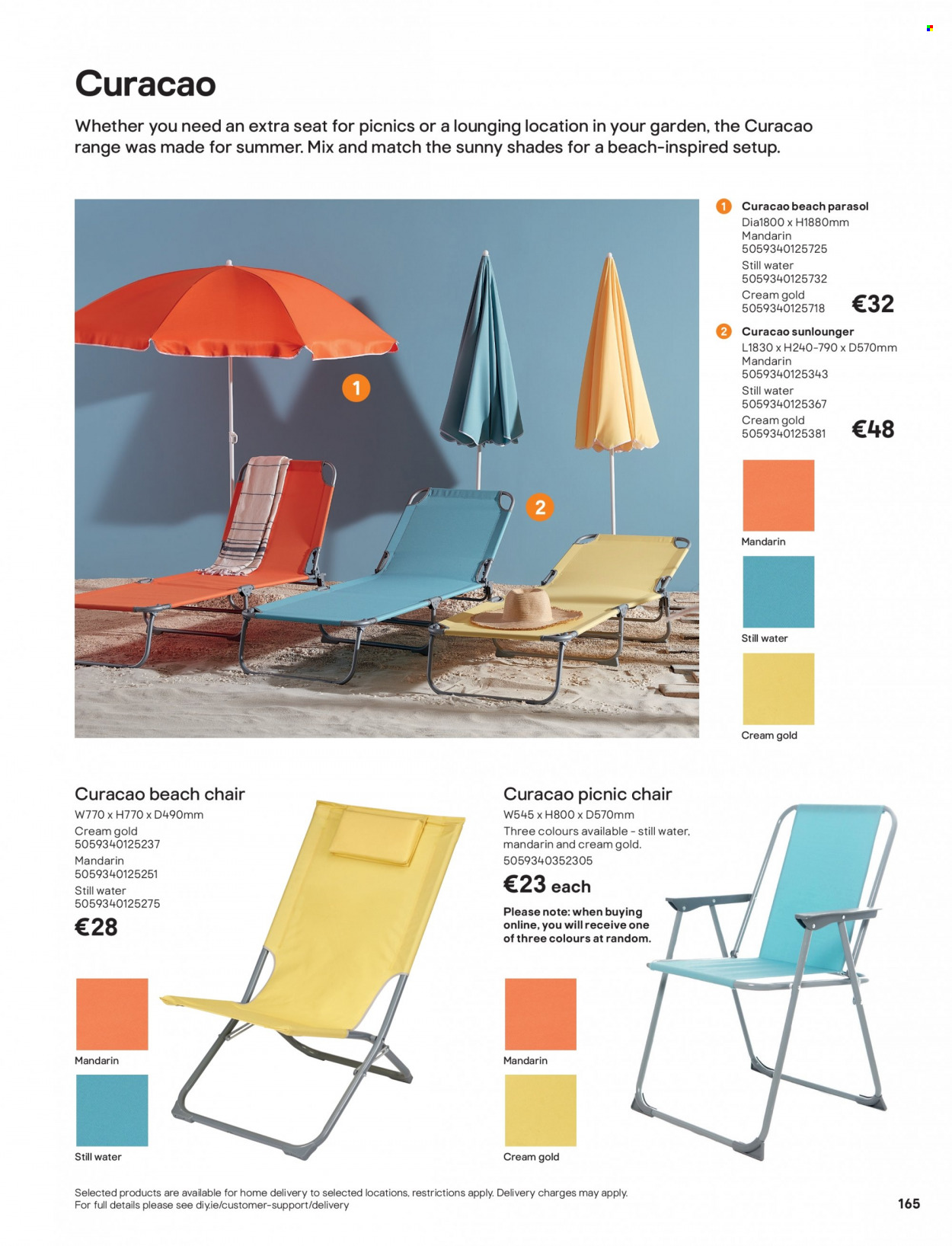 thumbnail - B&Q offer  - Sales products - chair, beach chair. Page 165.