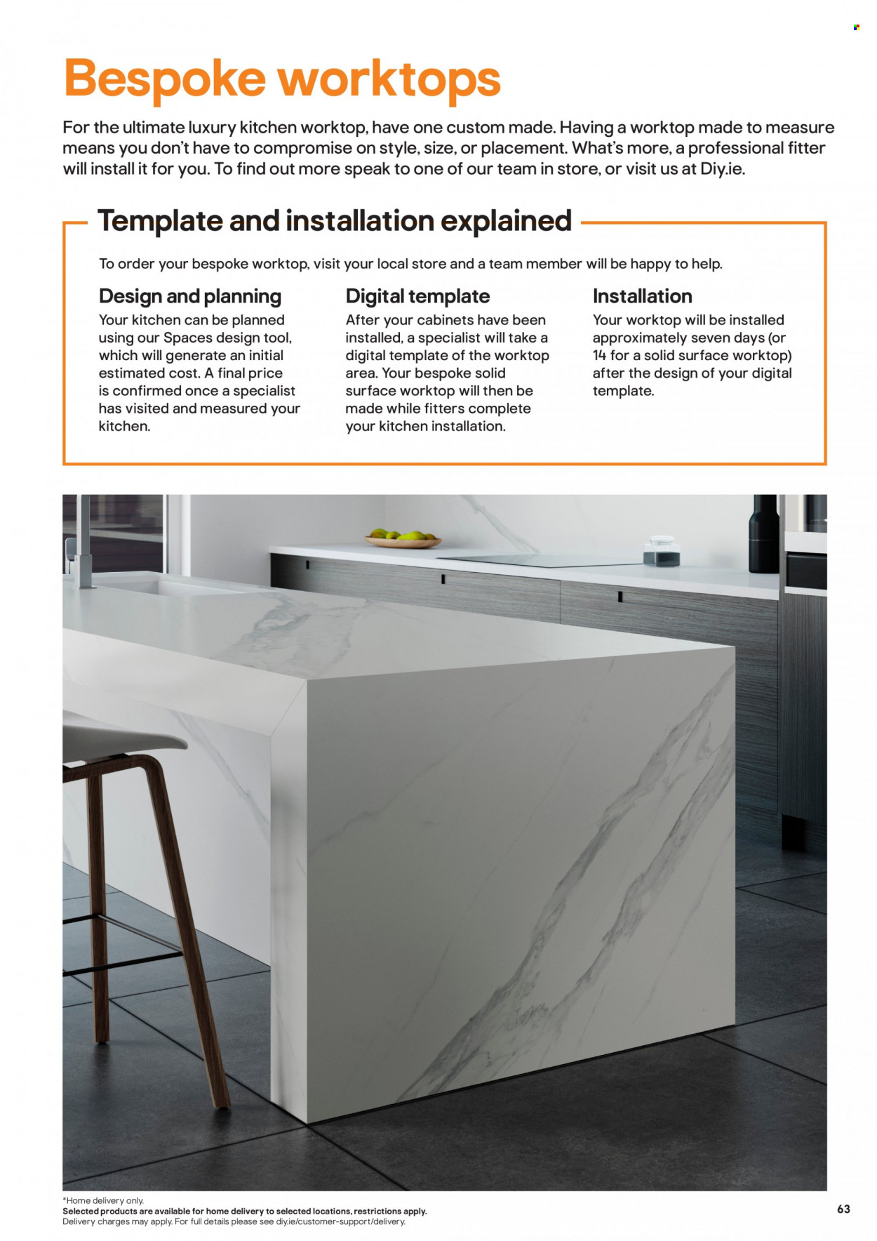thumbnail - B&Q offer  - Sales products - kitchen worktop. Page 63.