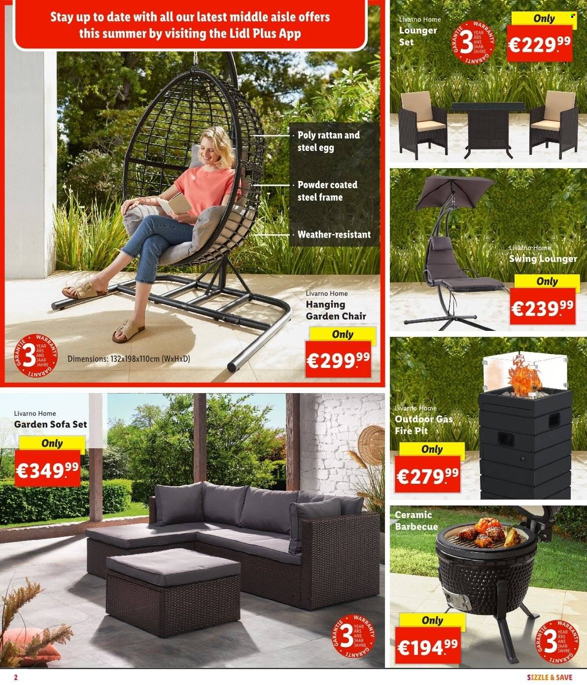 thumbnail - Lidl offer  - Sales products - chair, sofa, eggs, fire bowl. Page 2.