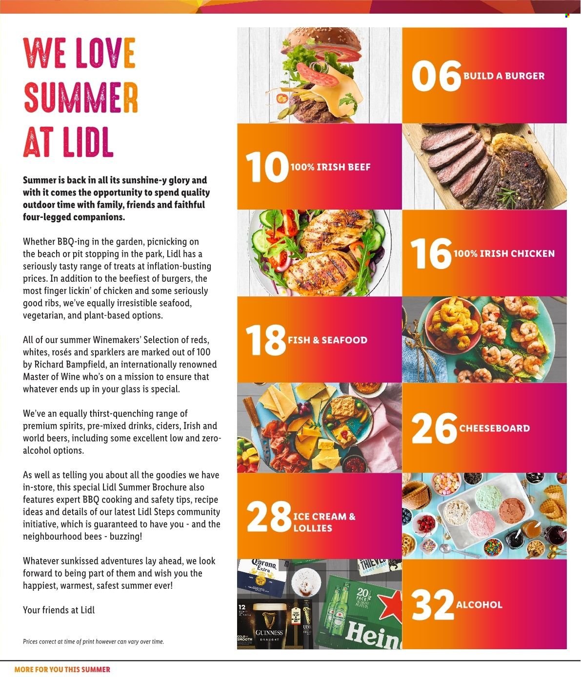 thumbnail - Lidl offer  - Sales products - seafood, fish, Sunshine, ice cream, alcohol, beer, Corona Extra, Guinness. Page 3.