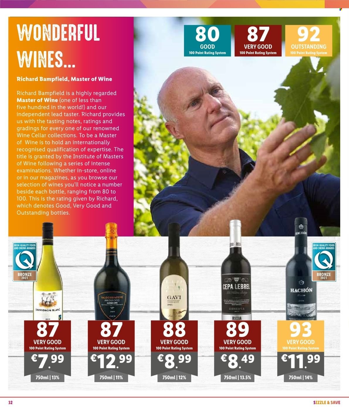 thumbnail - Lidl offer  - Sales products - white wine, prosecco, wine, Sauvignon Blanc. Page 36.