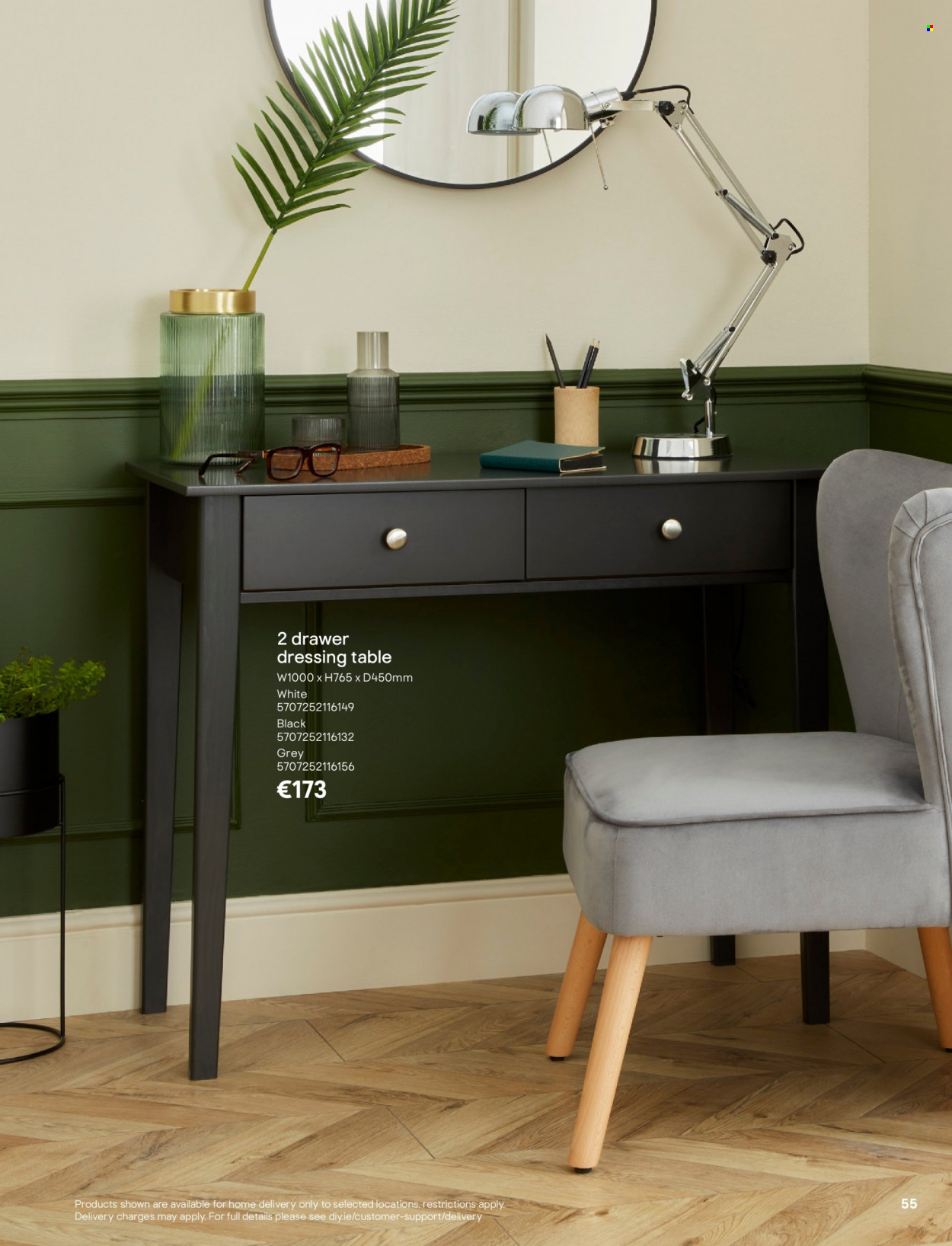 thumbnail - B&Q offer  - Sales products - table, dressing table. Page 55.