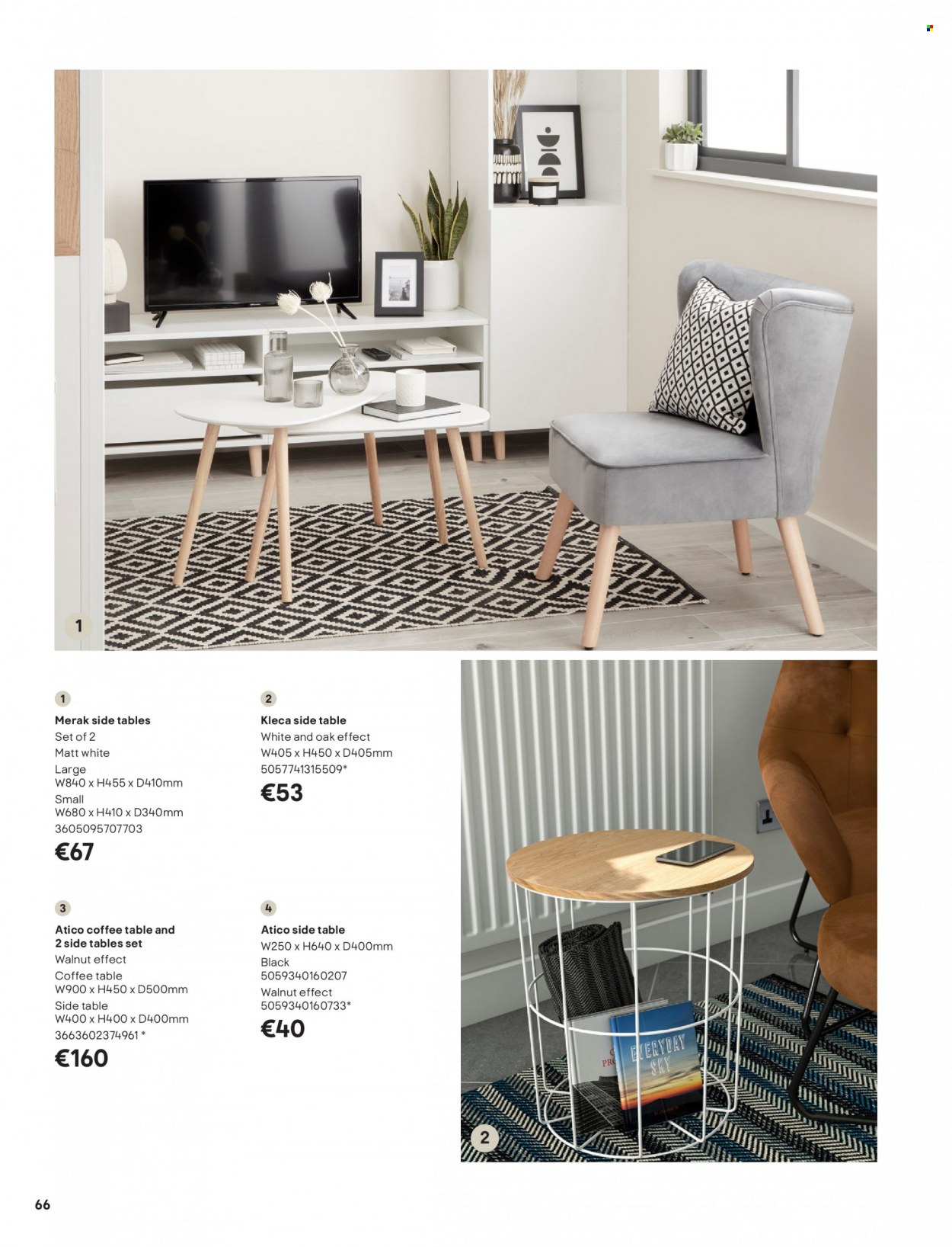 thumbnail - B&Q offer  - Sales products - table, table set, coffee table, sidetable. Page 66.