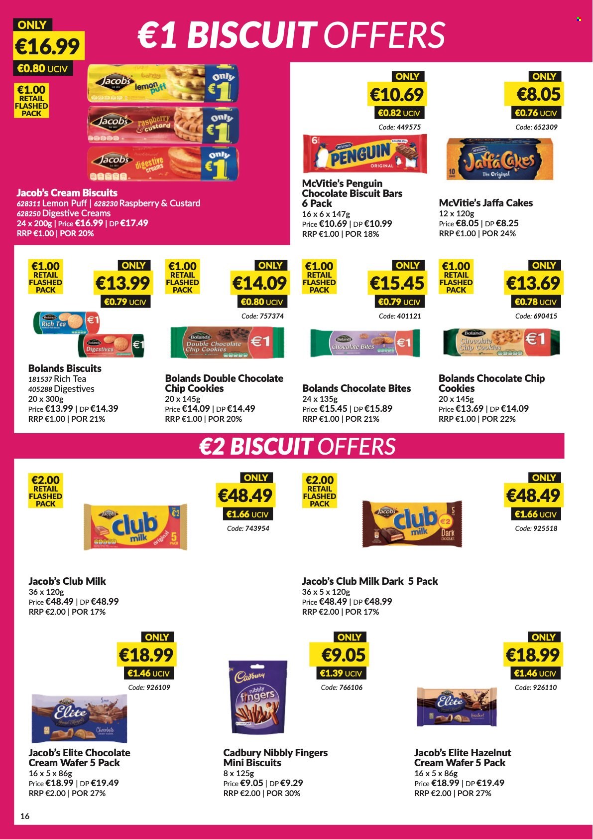 thumbnail - MUSGRAVE Market Place offer  - 08.05.2022 - 04.06.2022 - Sales products - cake, cookies, wafers, biscuit, club milk, Cadbury, Digestive, tea, Jacobs. Page 16.