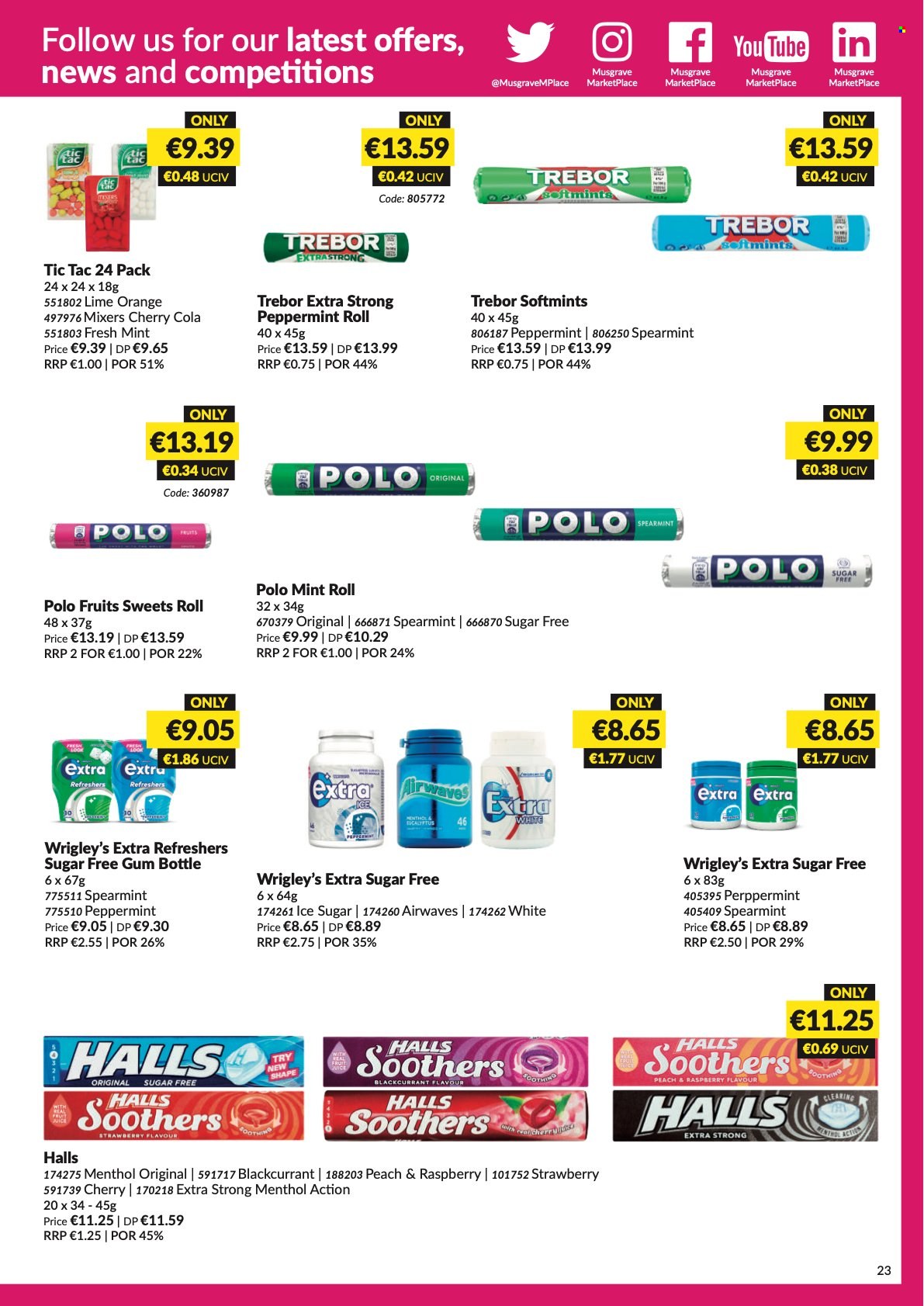thumbnail - MUSGRAVE Market Place offer  - 08.05.2022 - 04.06.2022 - Sales products - cherries, oranges, Halls, Tic Tac. Page 24.