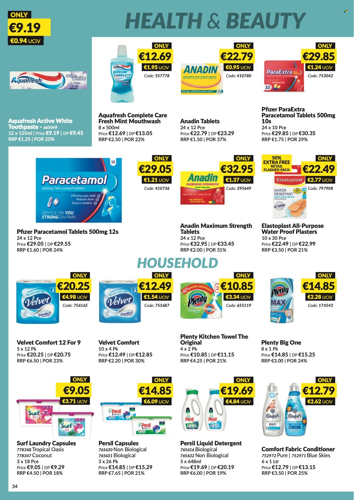 thumbnail - MUSGRAVE Market Place offer  - 08.05.2022 - 04.06.2022 - Sales products - coconut, Plenty, kitchen towels, detergent, Persil, liquid detergent, laundry capsules, Surf, Comfort softener, toothpaste, mouthwash. Page 35.