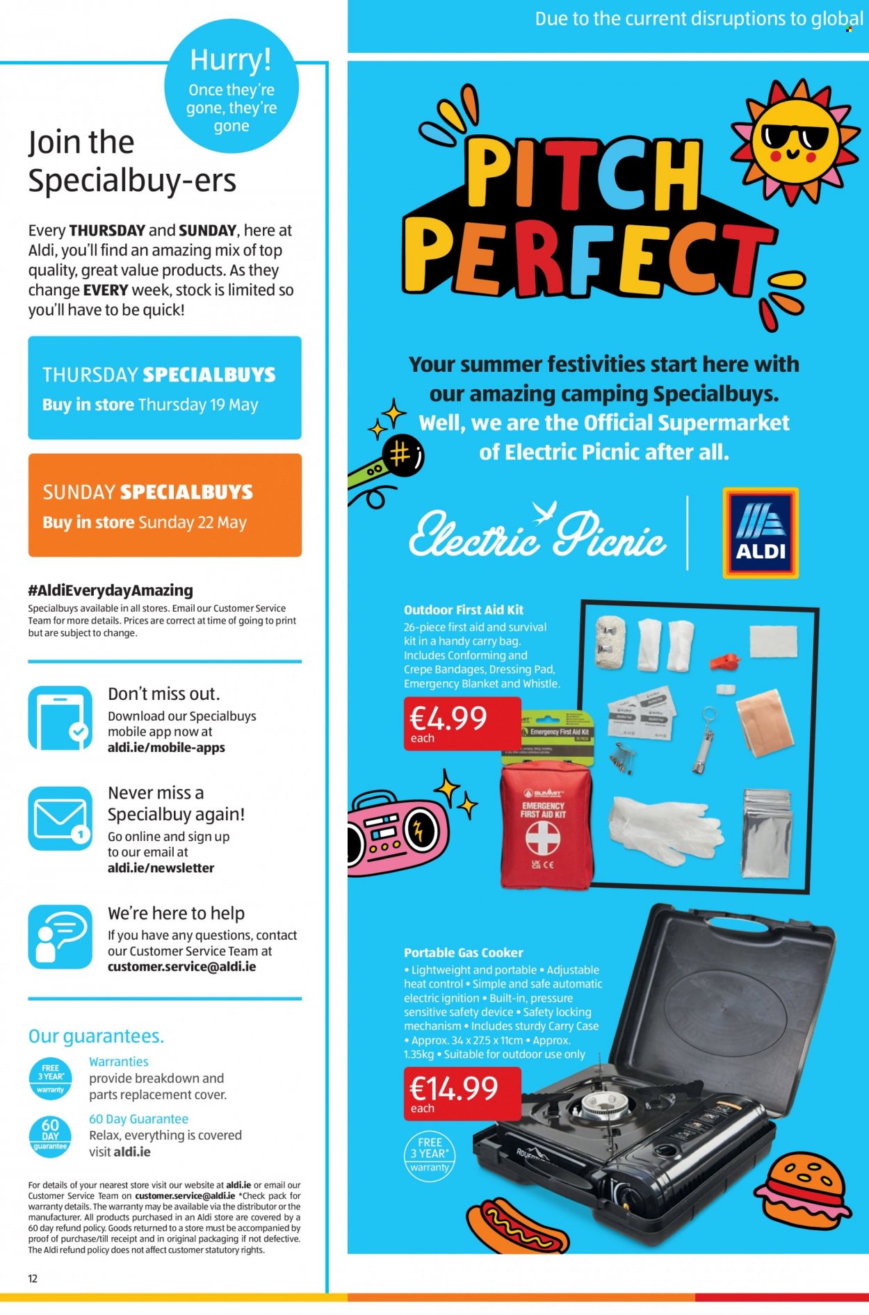 Aldi offer  - 19.5.2022 - 25.5.2022 - Sales products - dressing, carry bag, first aid kit. Page 12.