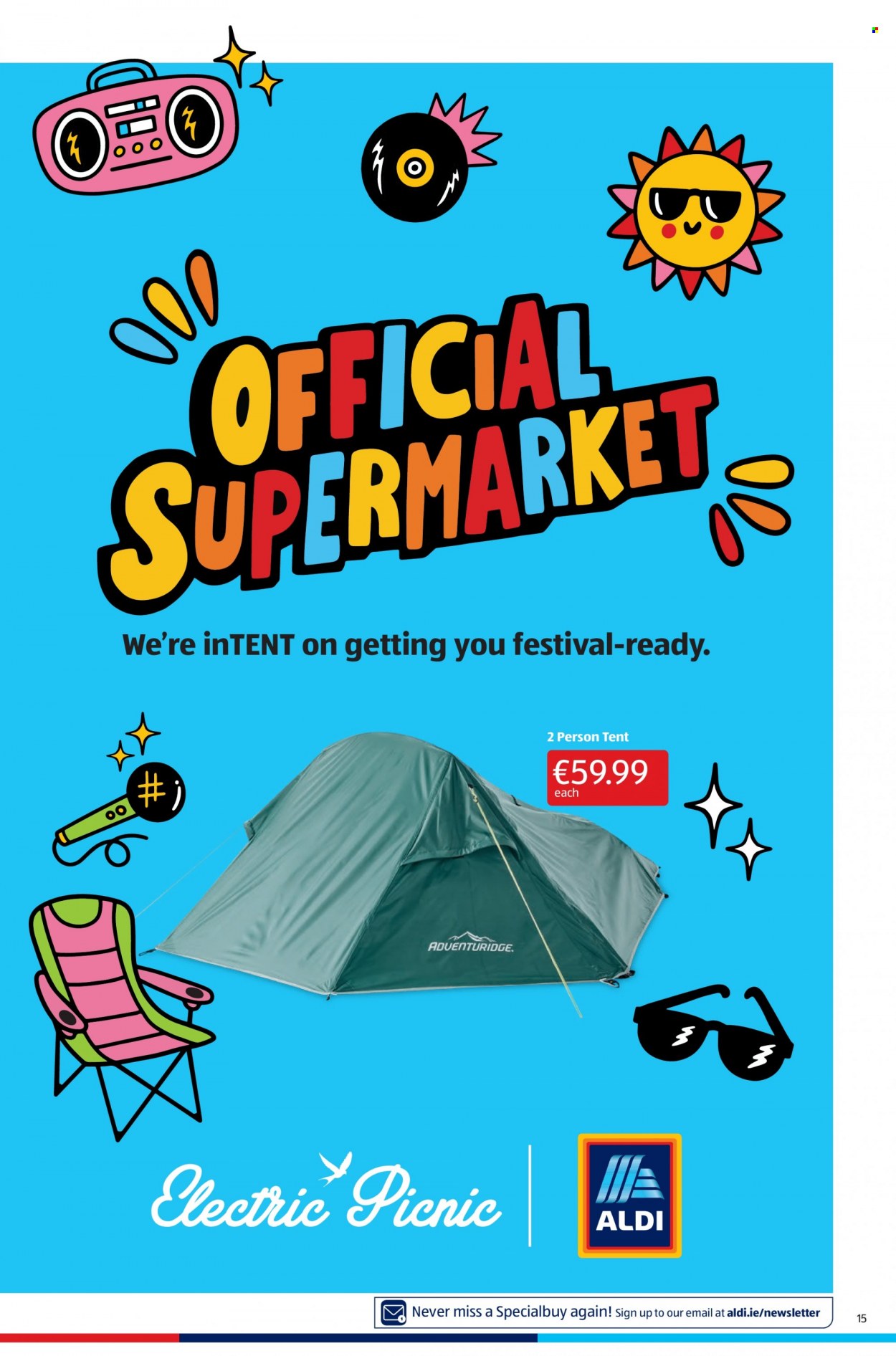 Aldi offer  - 19.5.2022 - 25.5.2022 - Sales products - tent. Page 15.