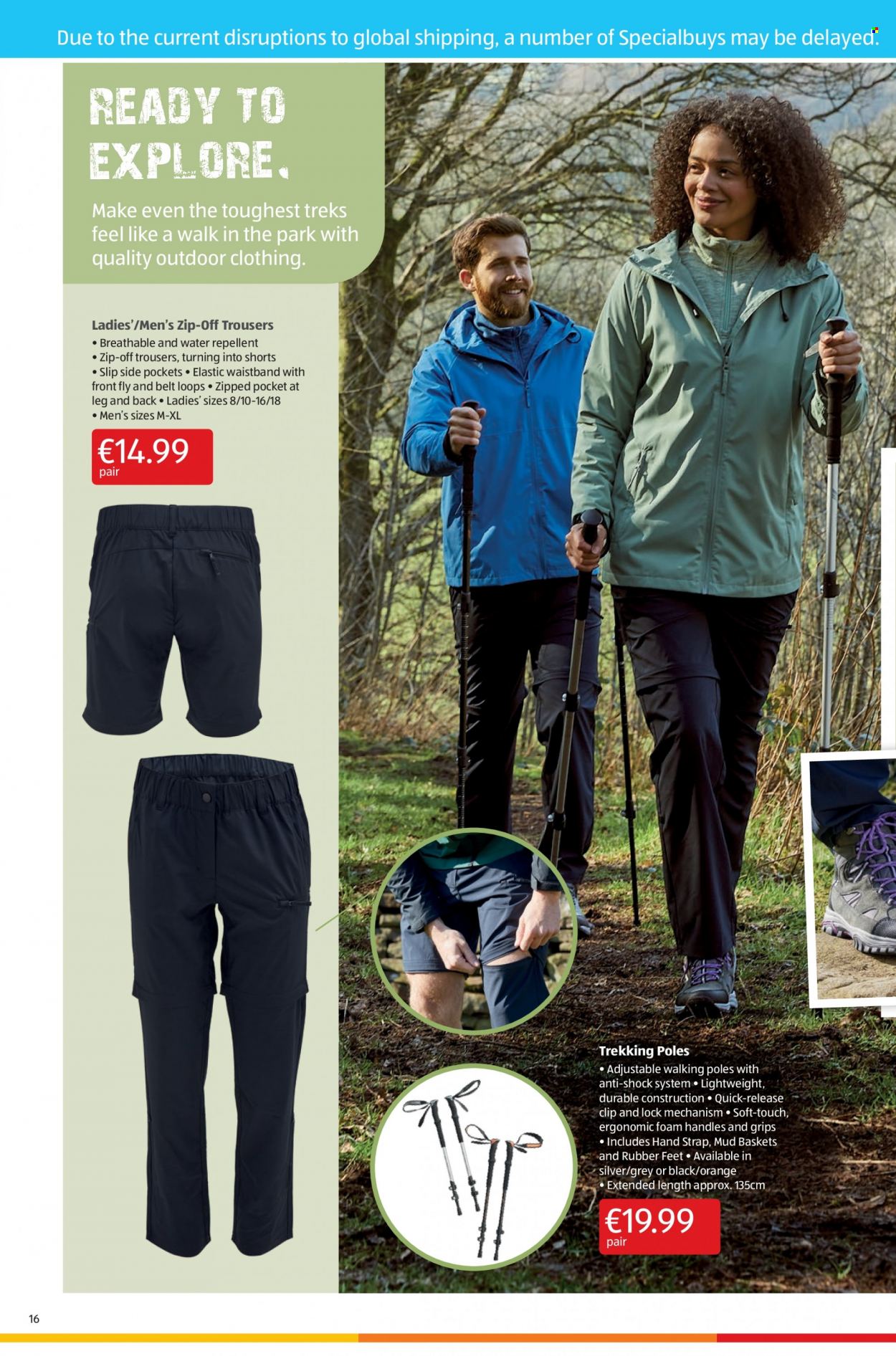 Aldi offer  - 19.5.2022 - 25.5.2022 - Sales products - orange, repellent, basket, shorts, trousers. Page 16.