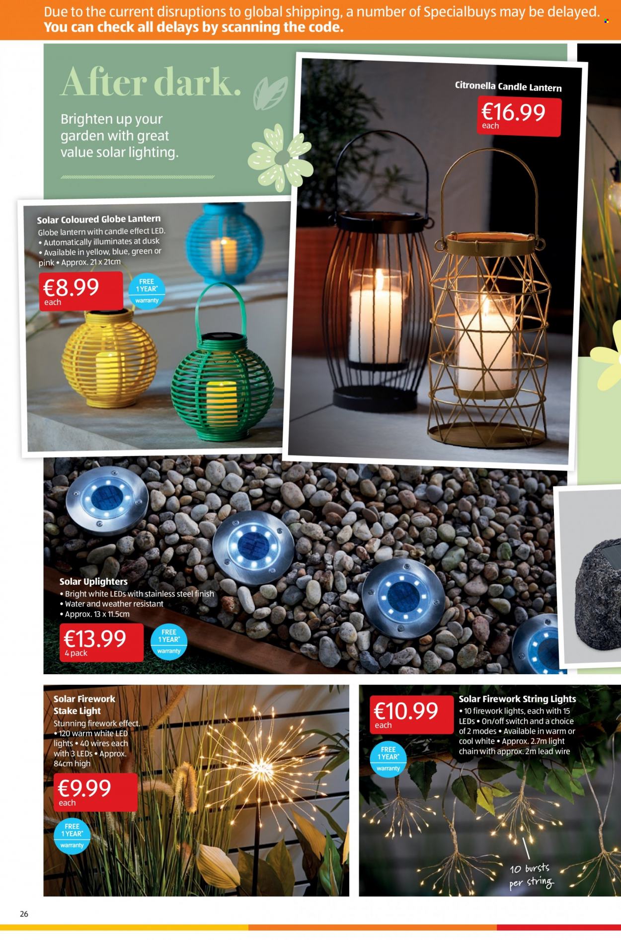 Aldi offer  - 19.5.2022 - 25.5.2022 - Sales products - candle. Page 26.