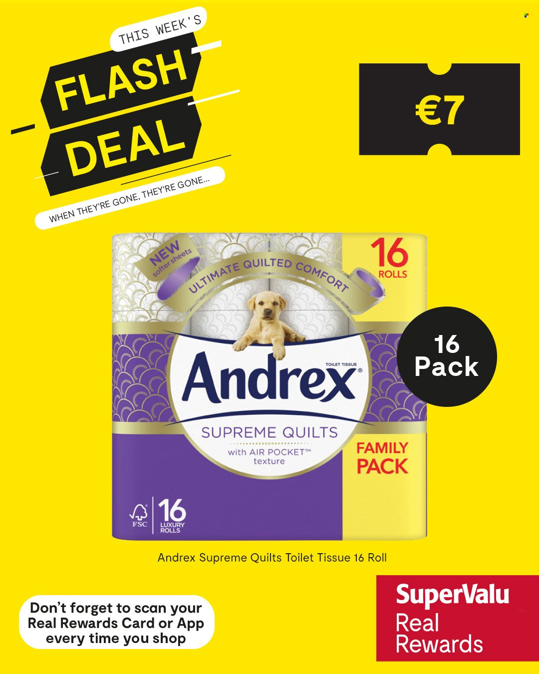 thumbnail - SuperValu offer  - Sales products - toilet paper. Page 1.