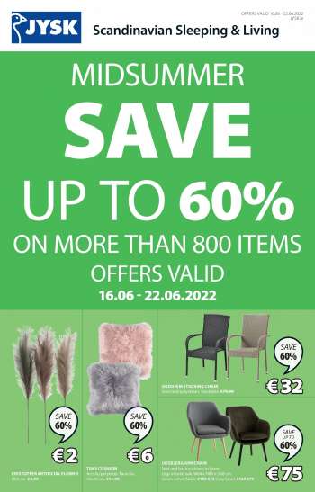 JYSK offer  - 16.6.2022 - 22.6.2022.