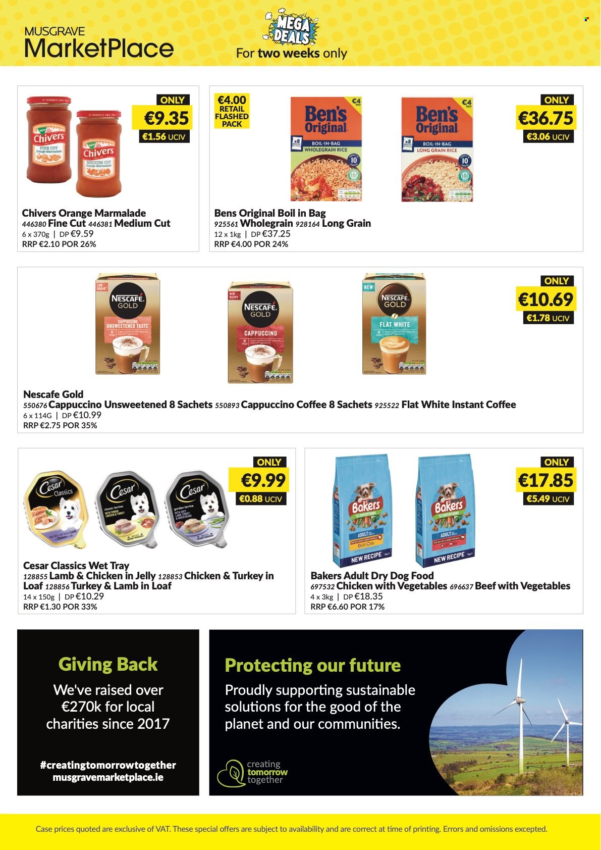MUSGRAVE Market Place offer  - 19.6.2022 - 2.7.2022 - Sales products - orange, rice, whole grain rice, long grain rice, cappuccino, instant coffee, Nescafé, tray, animal food, dry dog food, dog food, Bakers. Page 3.