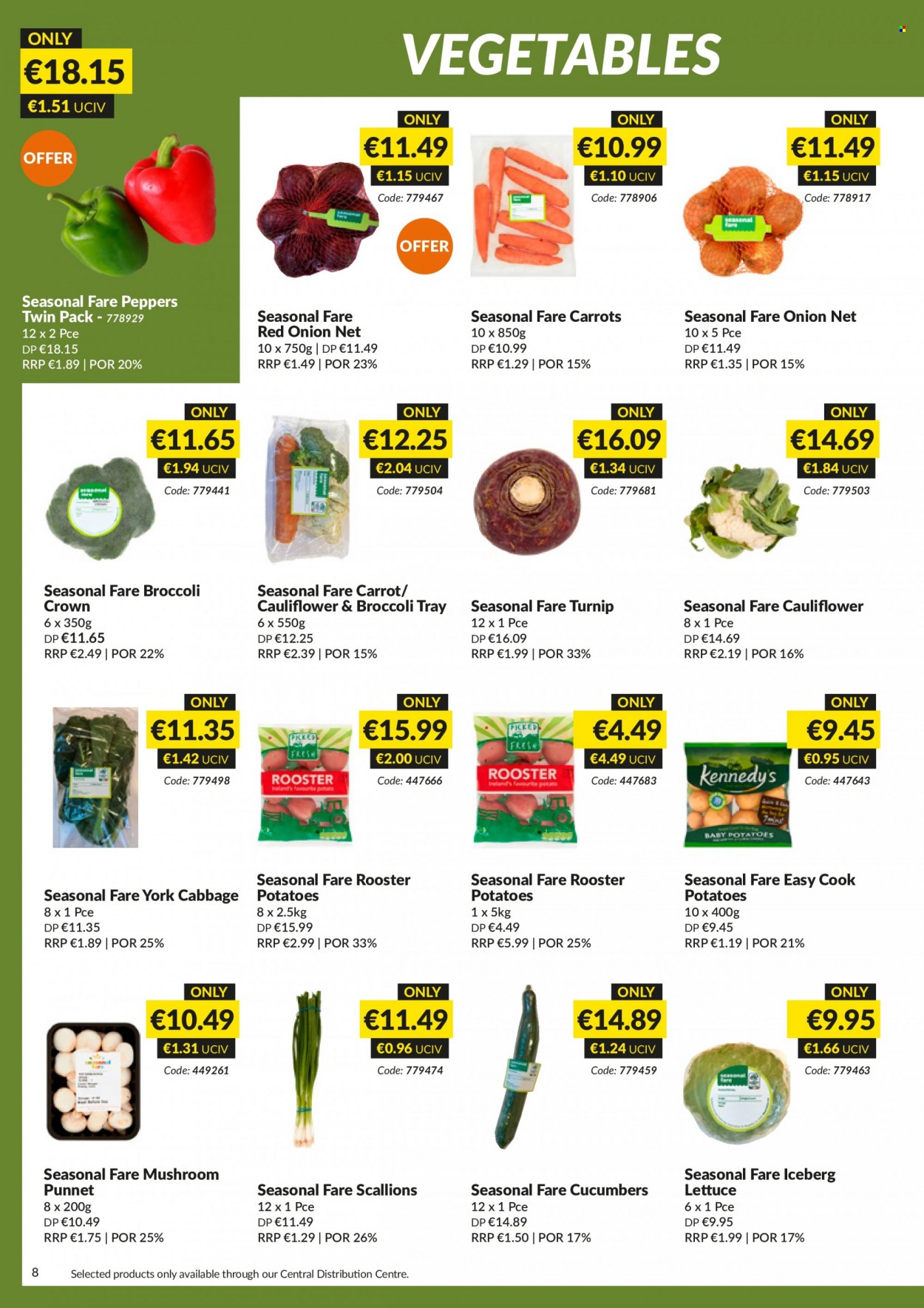 thumbnail - MUSGRAVE Market Place offer  - 03.07.2022 - 30.07.2022 - Sales products - mushrooms, broccoli, cabbage, carrots, cucumber, potatoes, onion, lettuce, peppers, green onion, tray. Page 8.