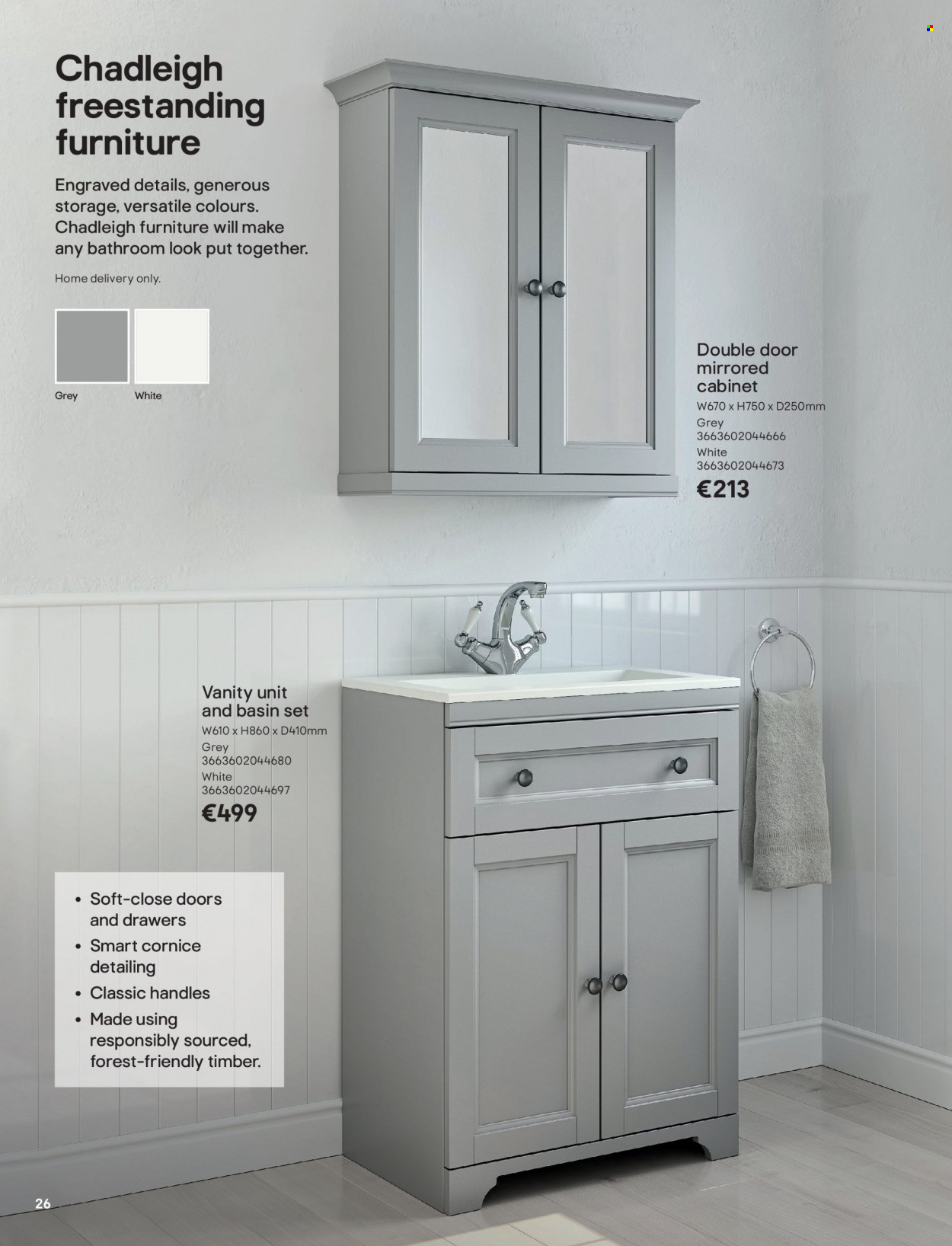thumbnail - B&Q offer  - Sales products - cabinet, vanity. Page 26.